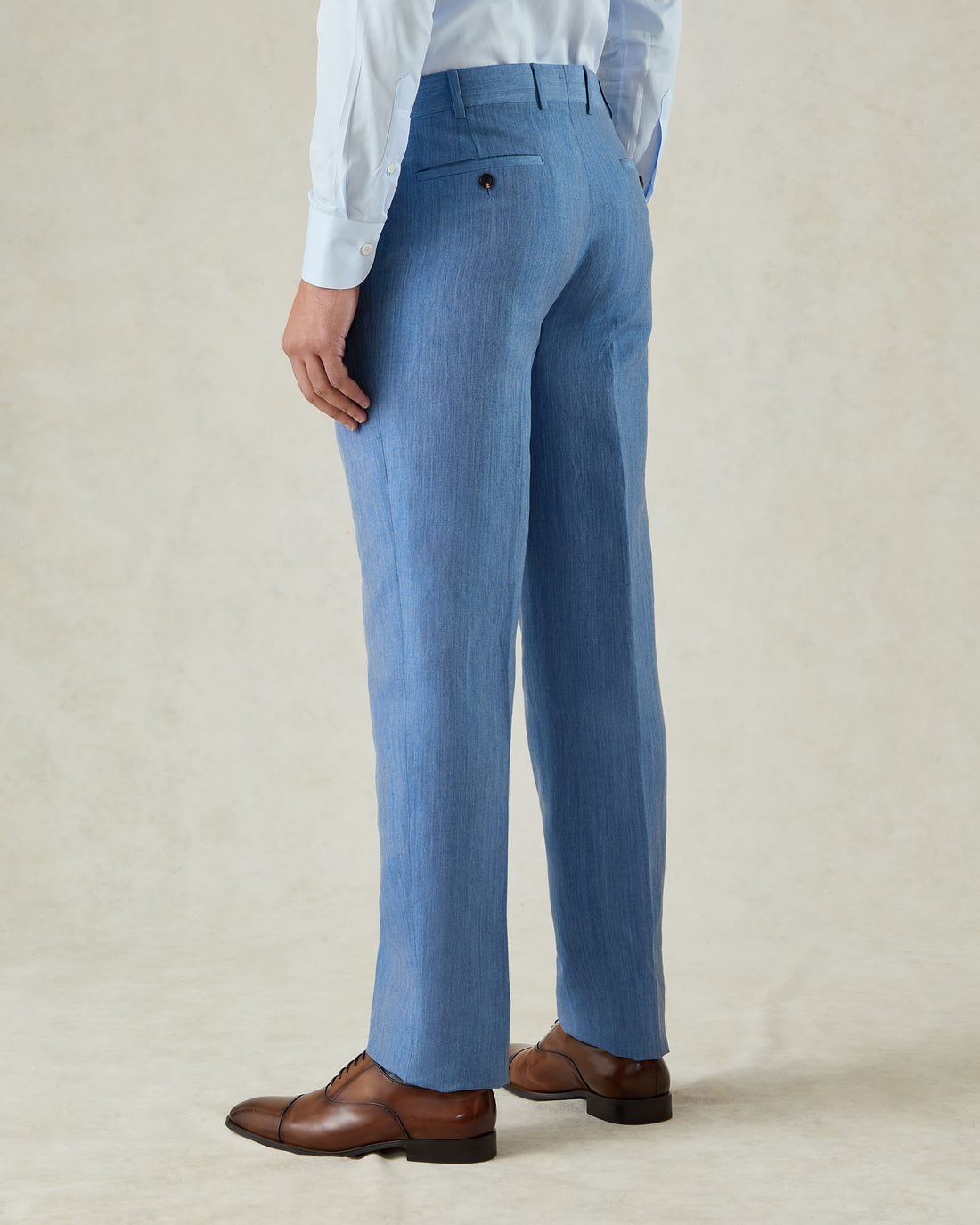 Wilson Linen &amp; Wool Suit Trouser Mid Blue