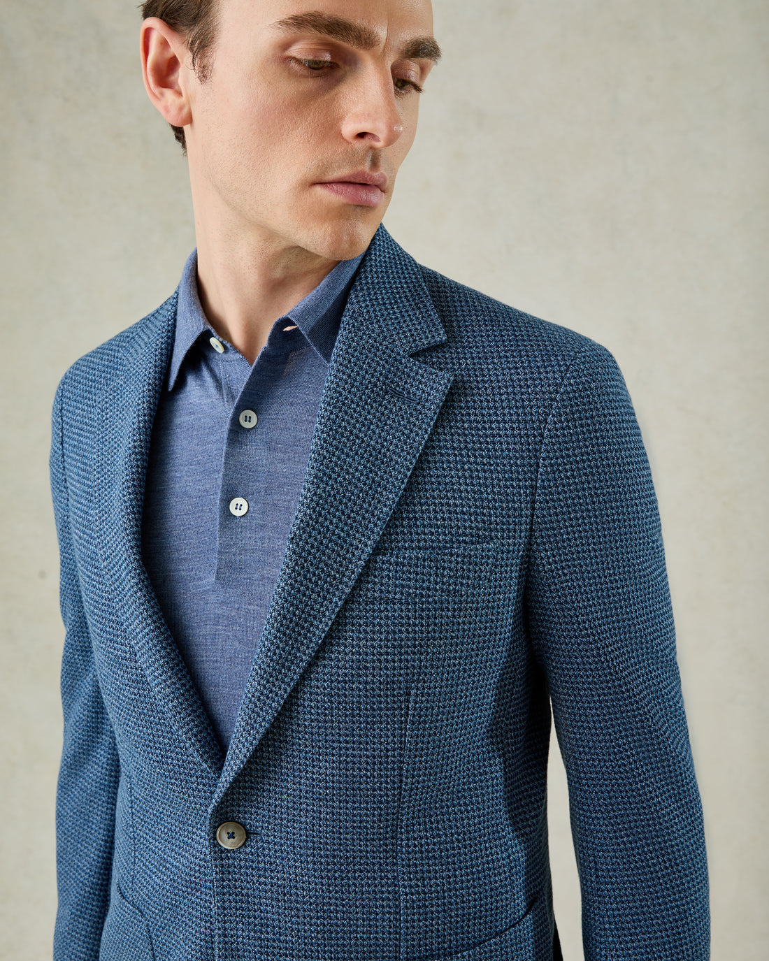 Wallis Jersey Check Blazer Blue