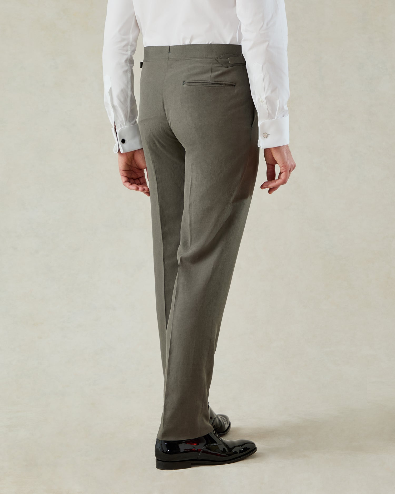 Neumann Linen Silk Evening Suit Khaki