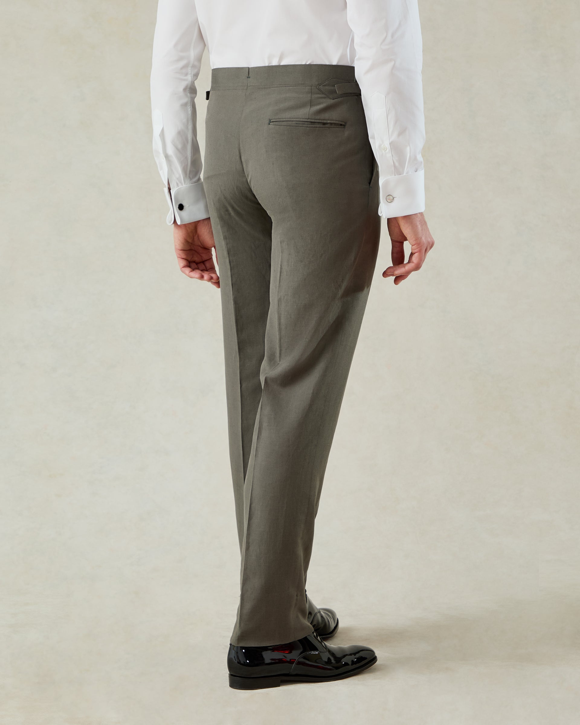 Neumann Linen Silk Evening Suit Khaki