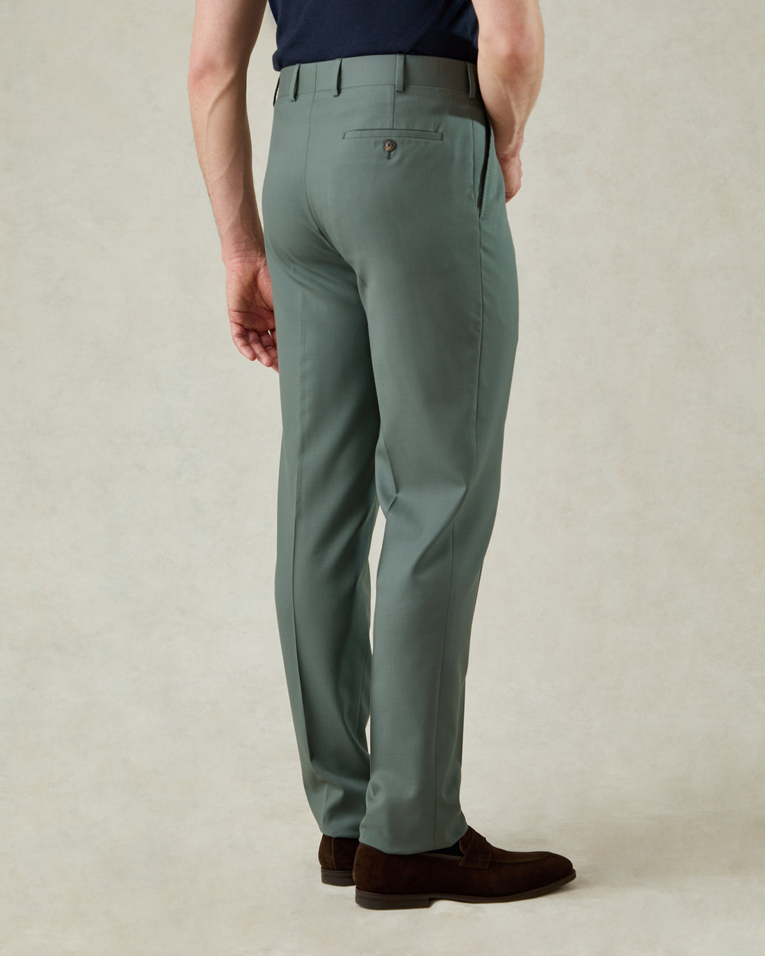 Clayton Wool Trousers Khaki