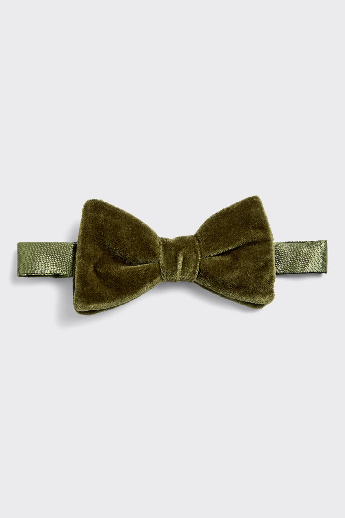 Lathom Pre-Tied Velvet Bow Tie Moss Green