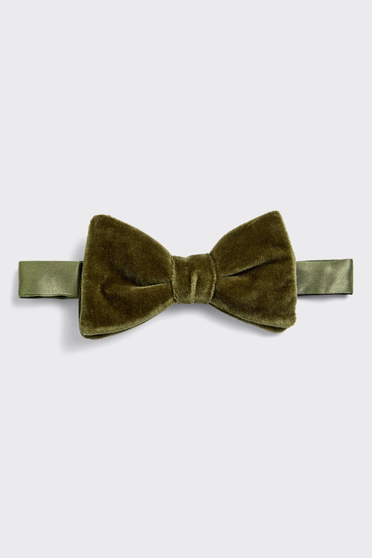 Lathom Pre-Tied Velvet Bow Tie Moss Green