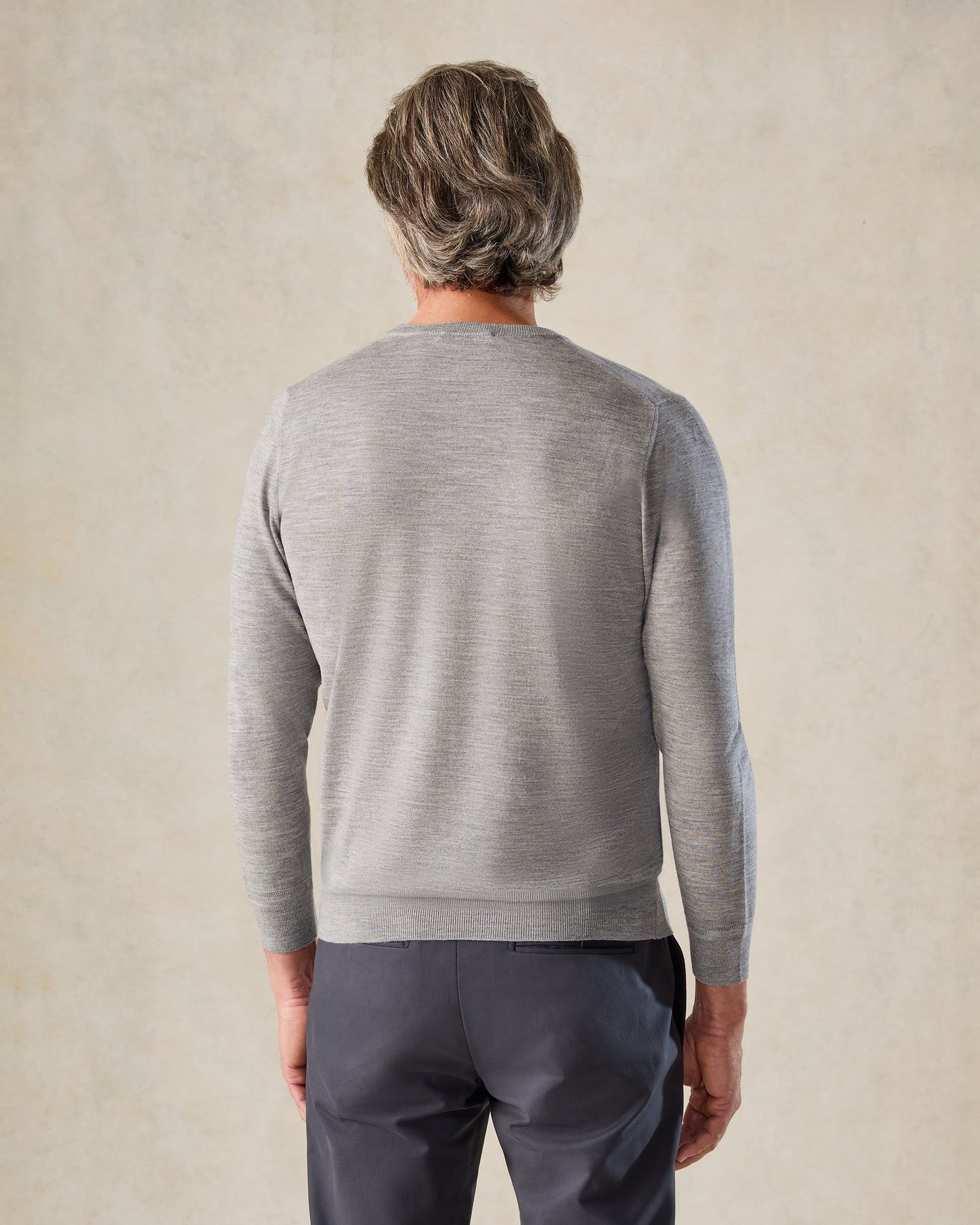 Lucas Merino Wool Silk &amp; Cashmere Crew Jumper