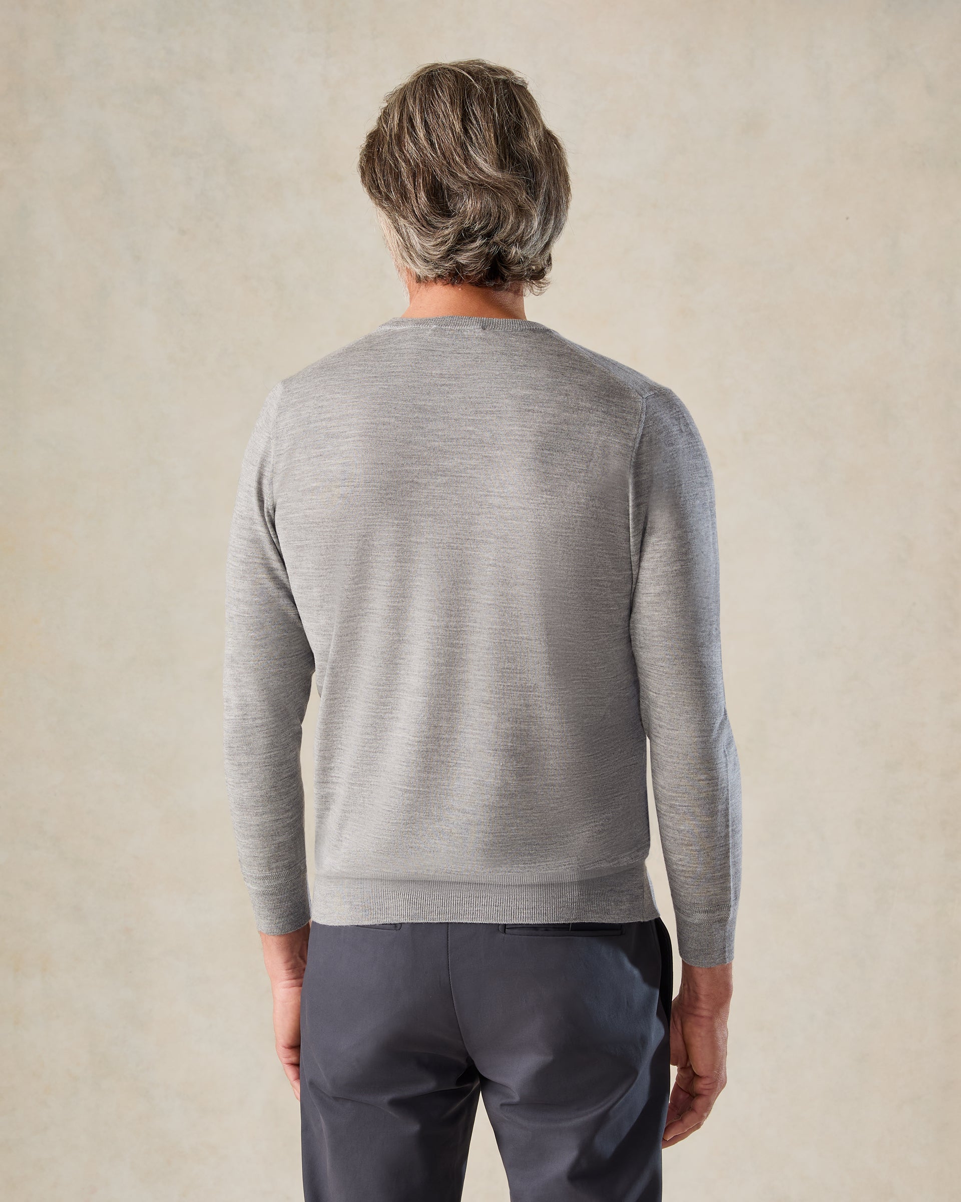 Lucas Merino Wool Silk &amp; Cashmere Crew Jumper