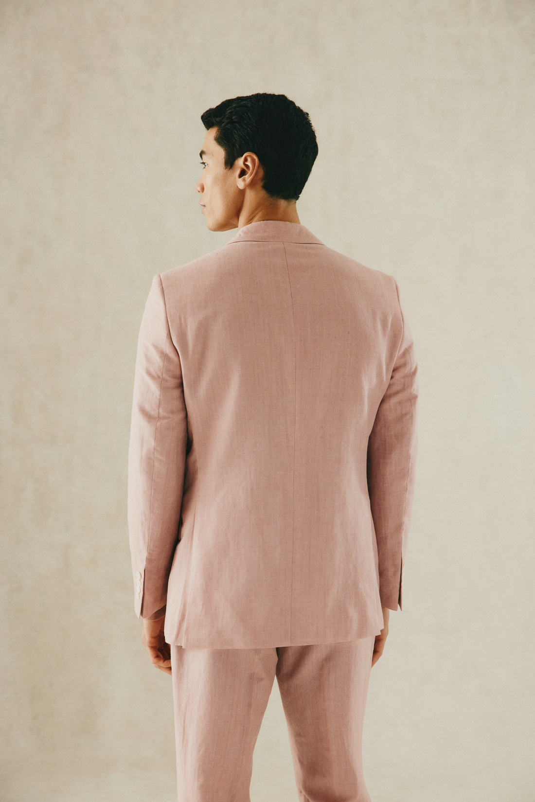 Lockyer Wool &amp; Linen Blend Suit Jacket Pink