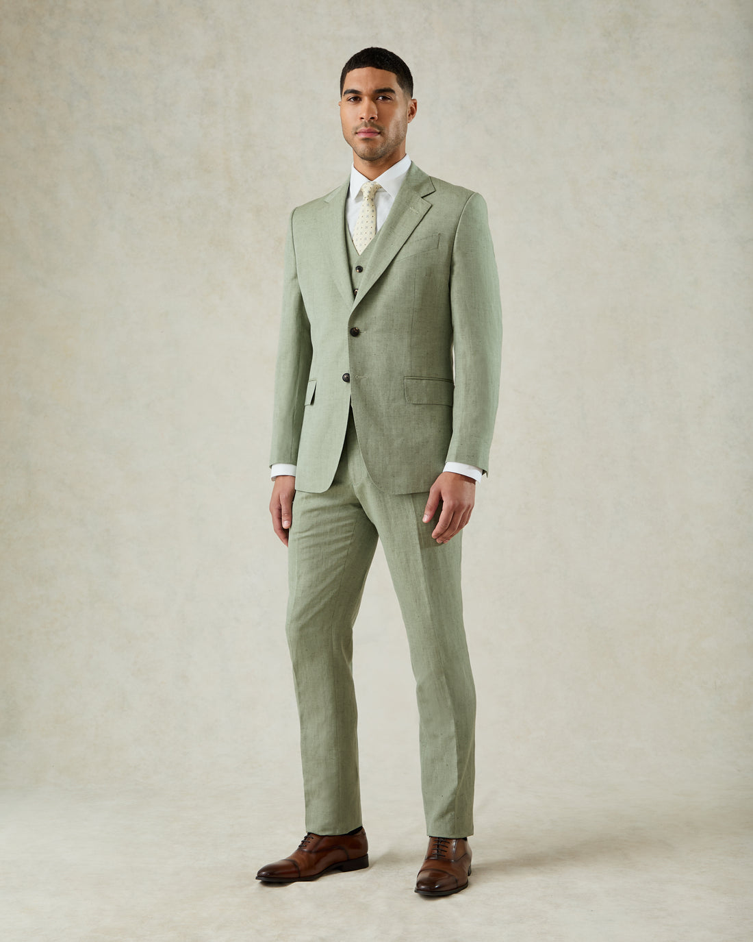 Luce Linen Suit Green