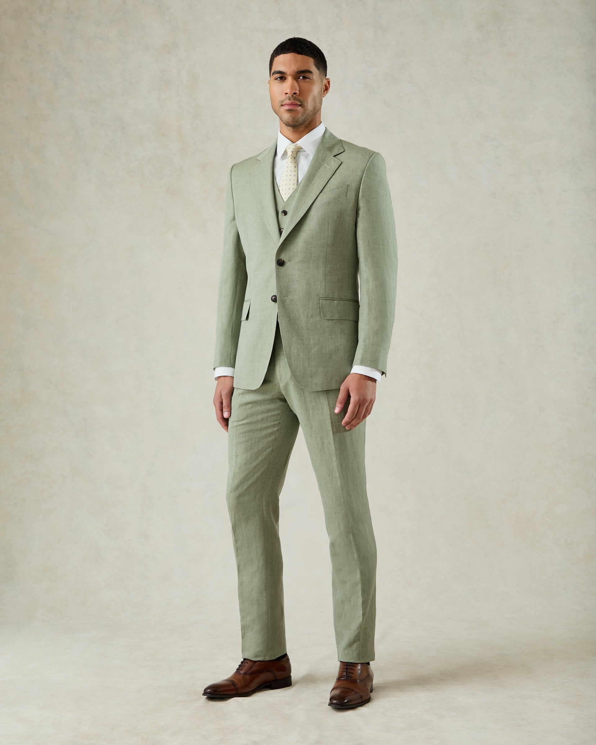 Luce Linen Suit Green