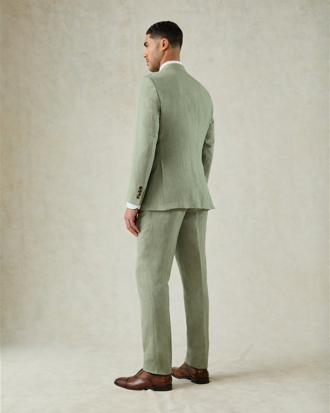 Luce Linen Suit Jacket Green