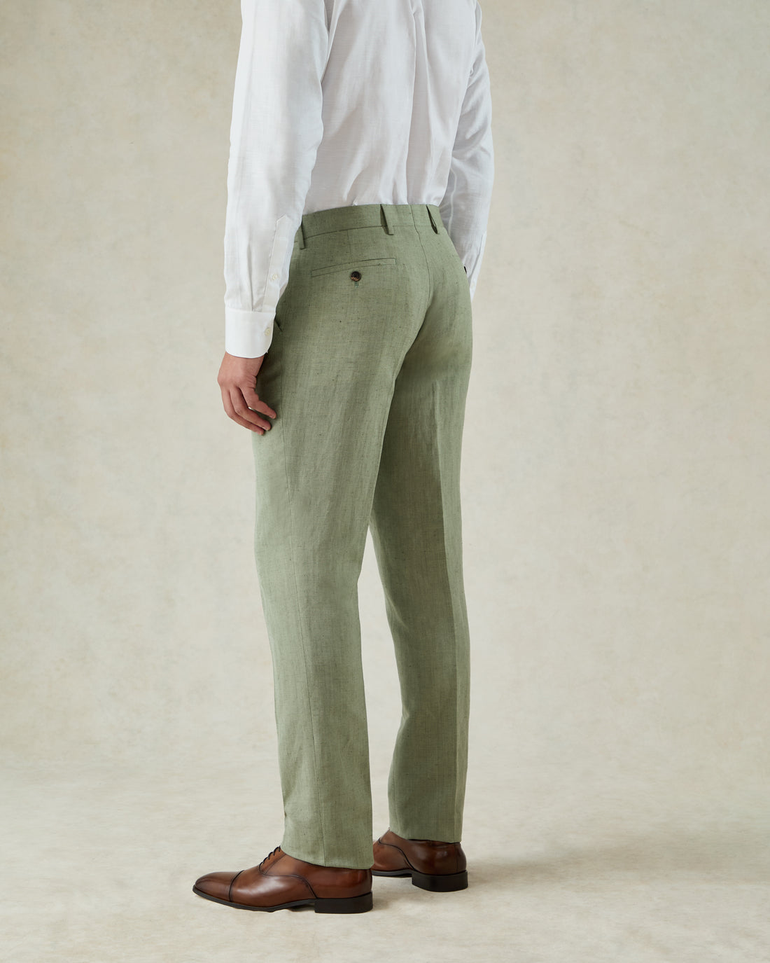 Luce Linen Suit Trouser Green