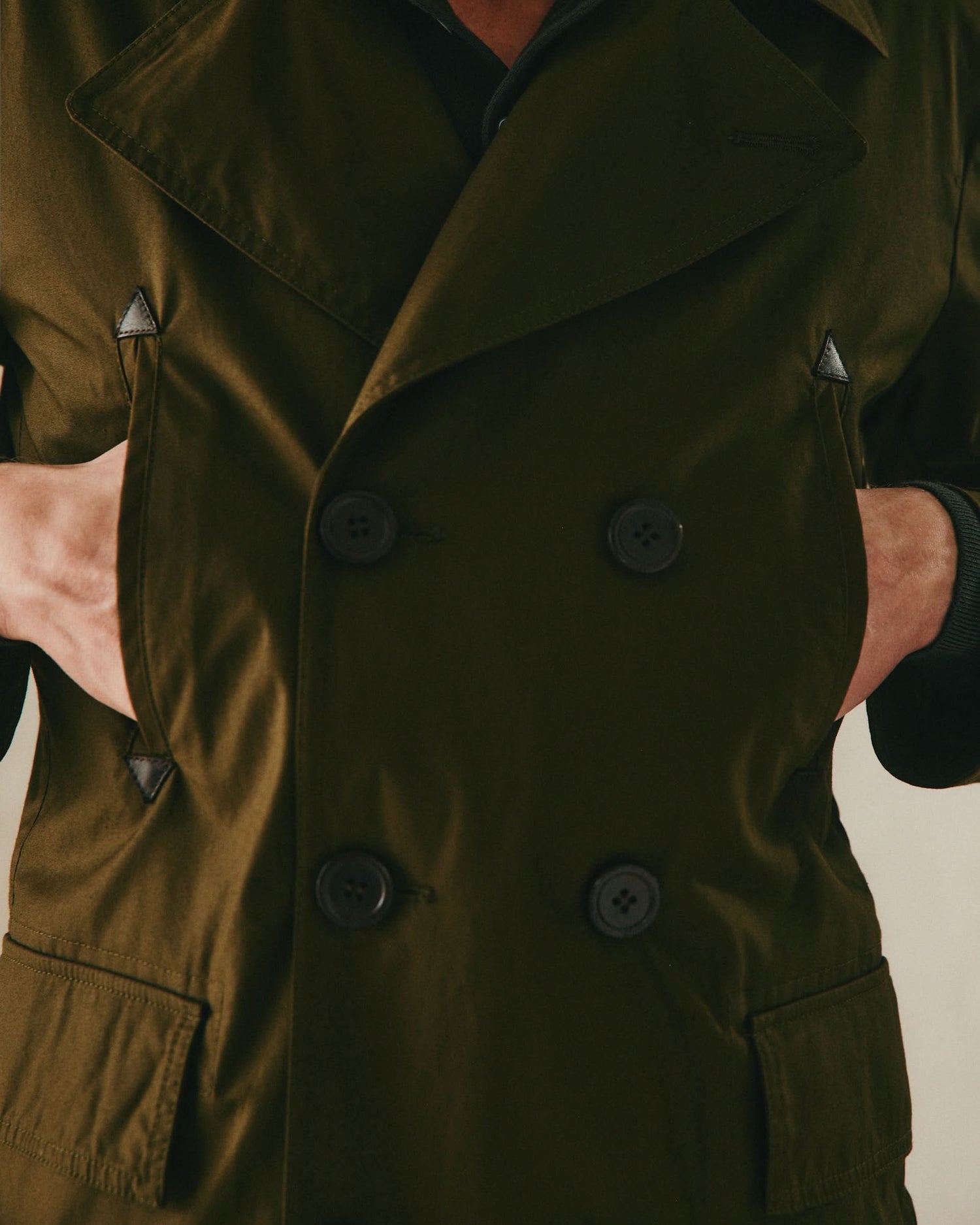 Hawkes Canvas Cotton Peacoat Moss Green