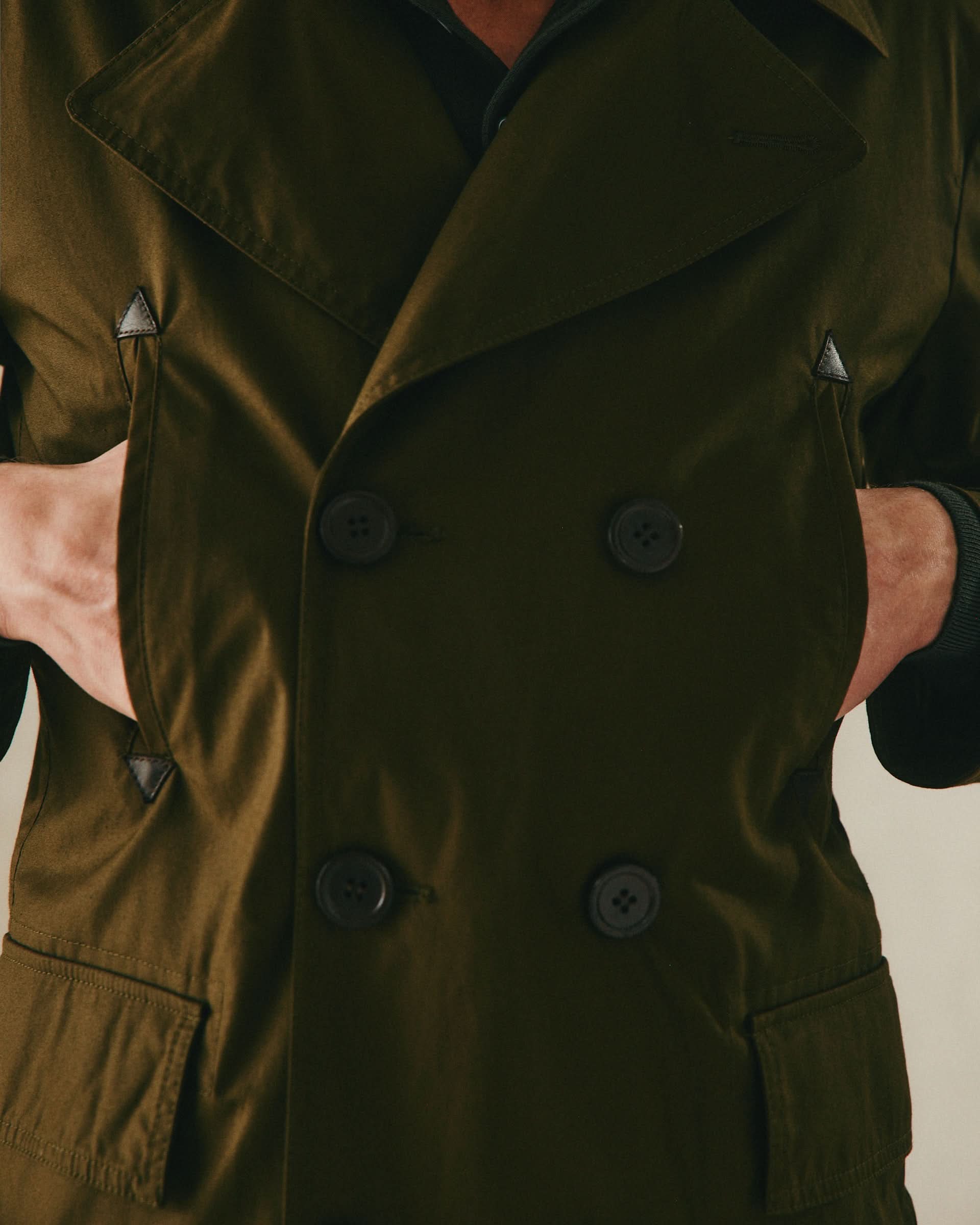 Hawkes Canvas Cotton Peacoat Moss Green