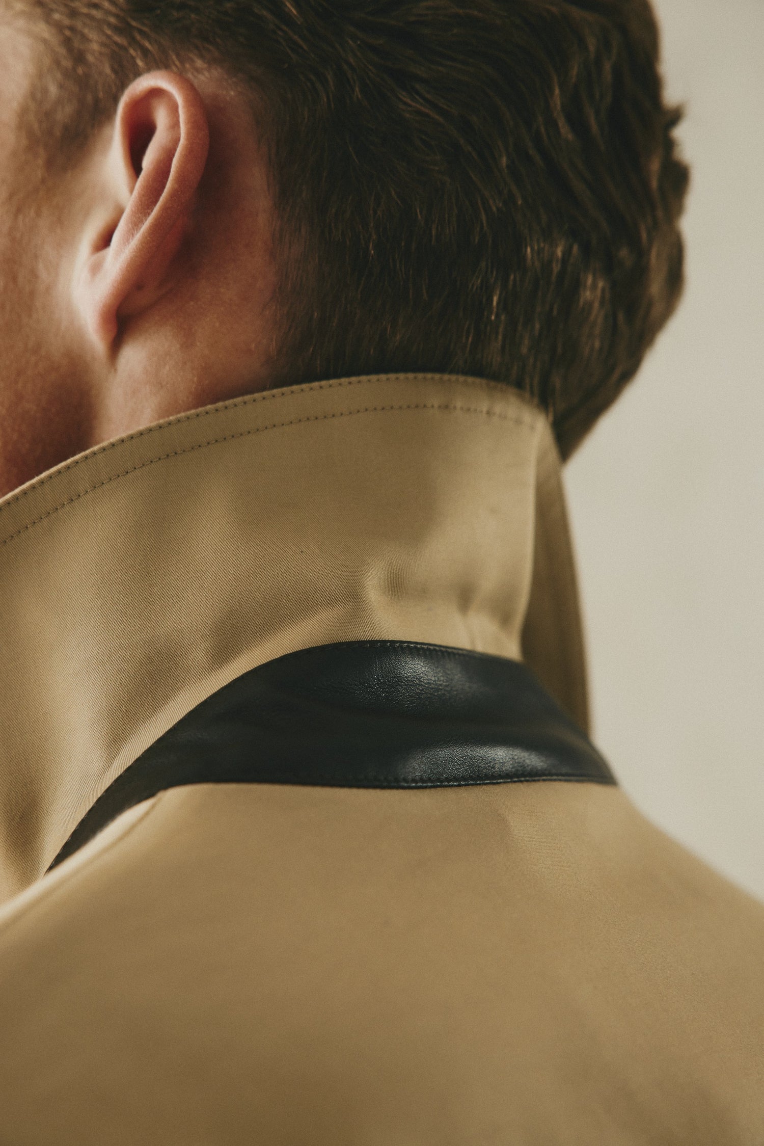 Hawkes Canvas Cotton Peacoat Stone