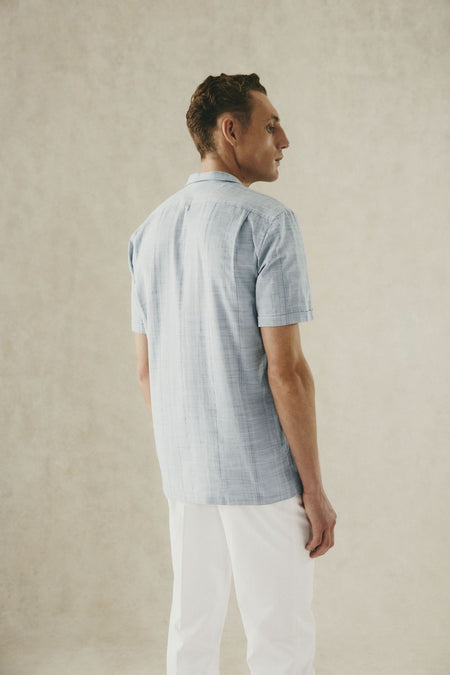 Cayley Striped Shirt Light Blue