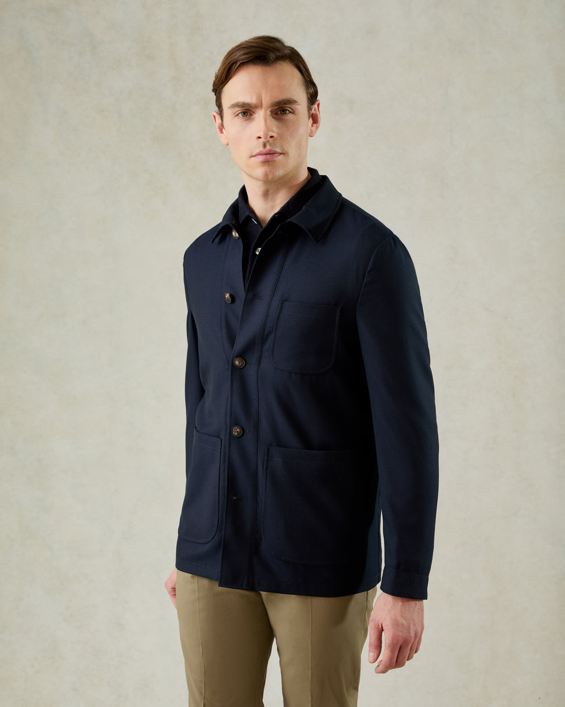 Cuddy Shirt Hopsack Navy