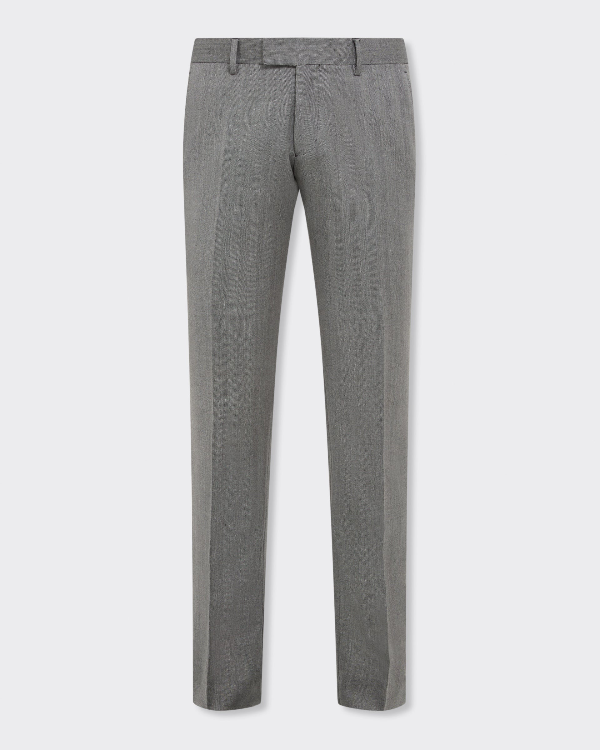 Garbet Wool Herringbone Suit Trouser Grey
