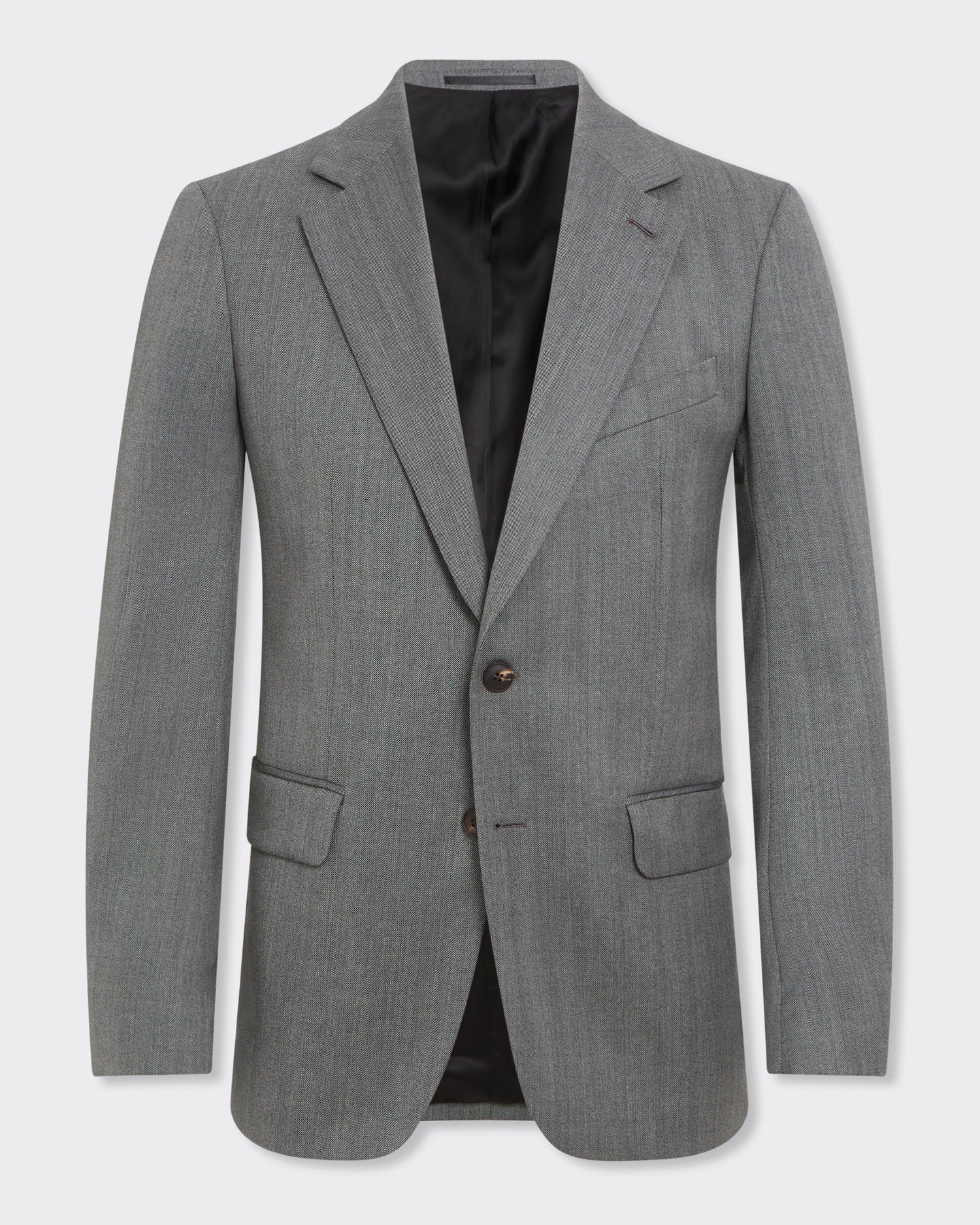 Garbet Wool Herringbone Suit Jacket Grey