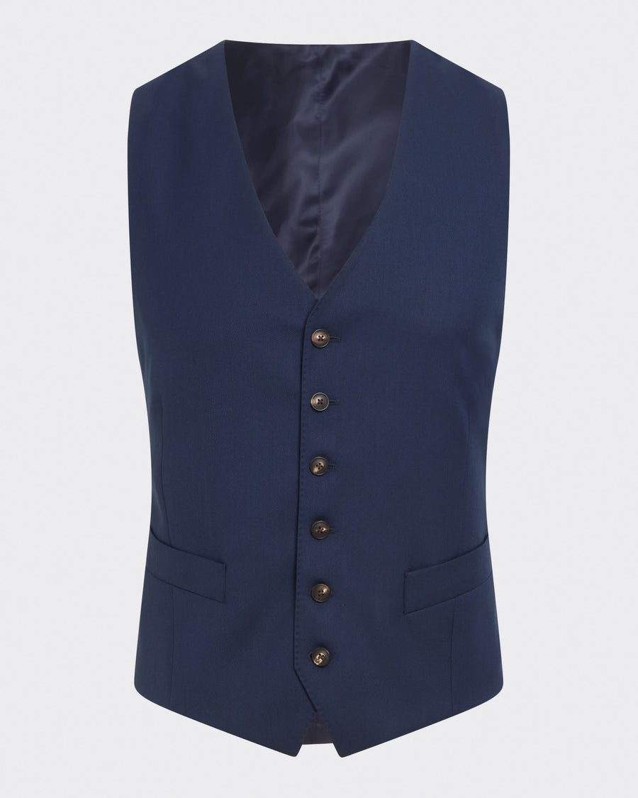 Seymour Twill Waistcoat Blue