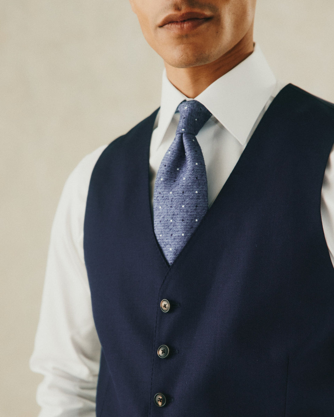 Seymour Twill Waistcoat Blue