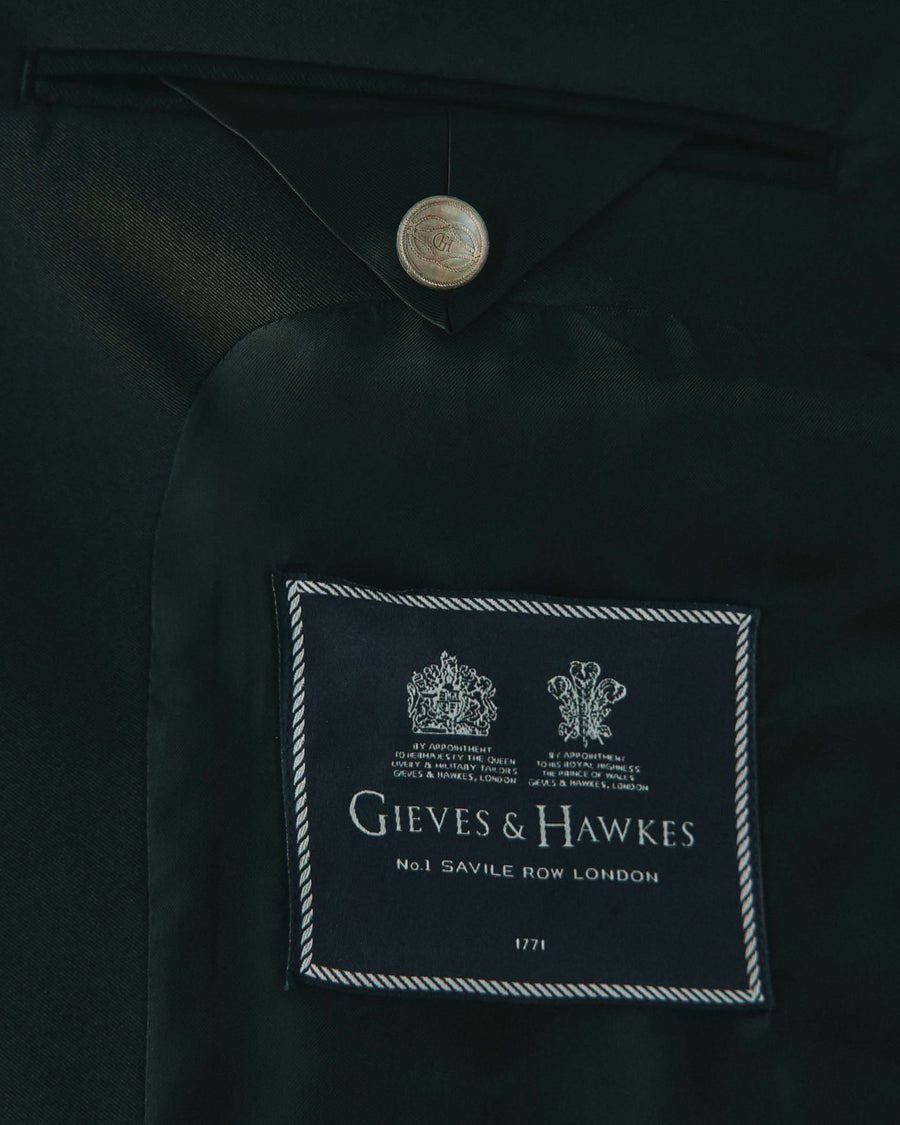 Weldon Wool Mohair Barathea Shawl Tuxedo Jacket Navy