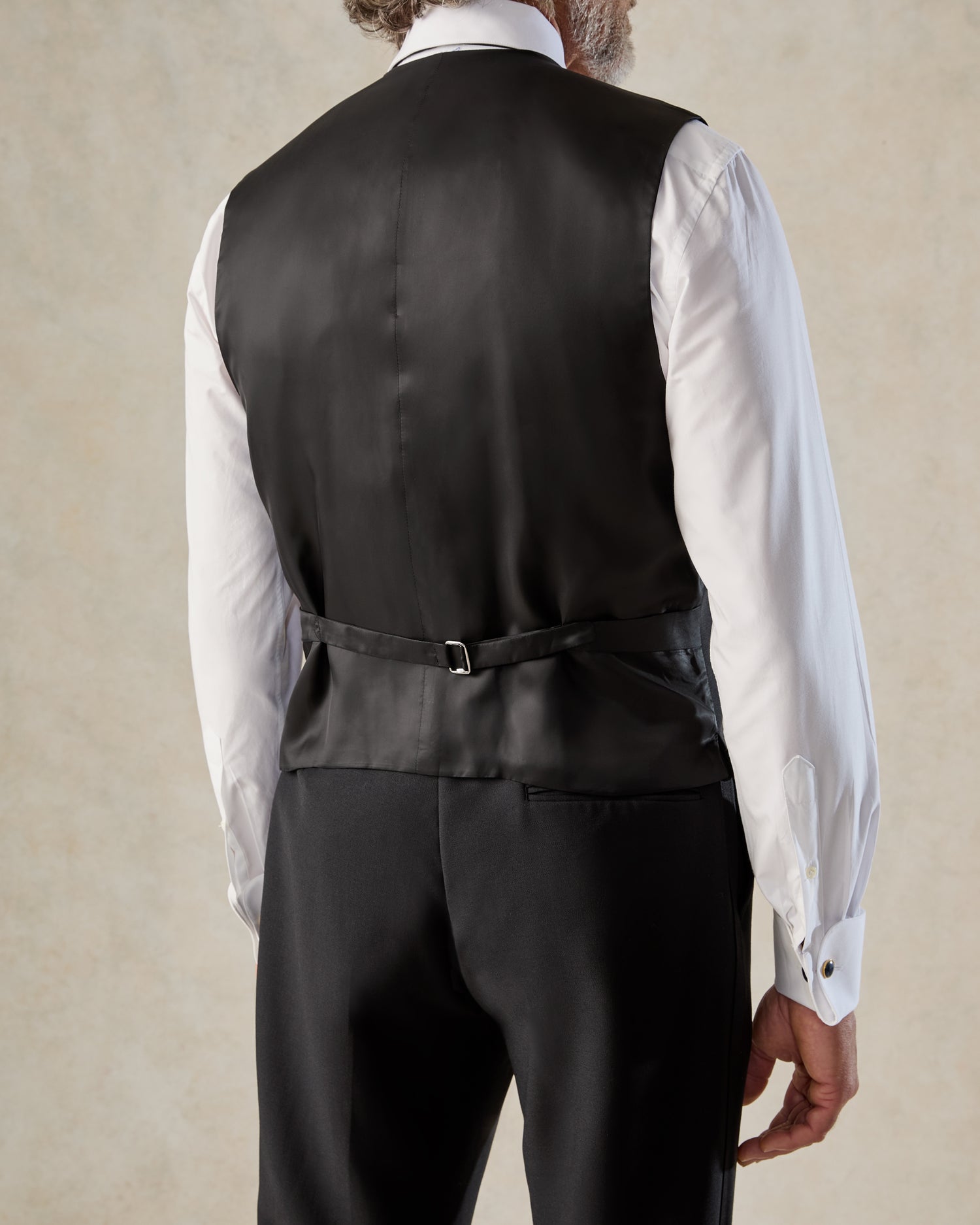 Shelford Black Wool Mohair Barathea Shawl Lapel Dinner Suit
