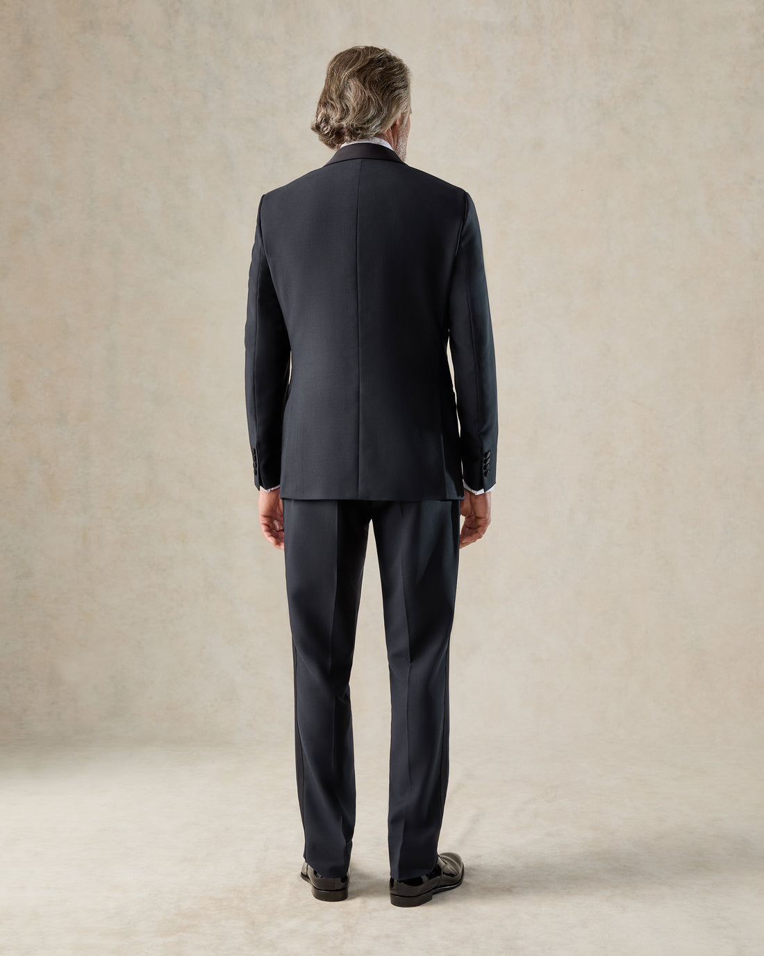 Weldon Navy Wool Mohair Barathea Shawl Dinner Suit