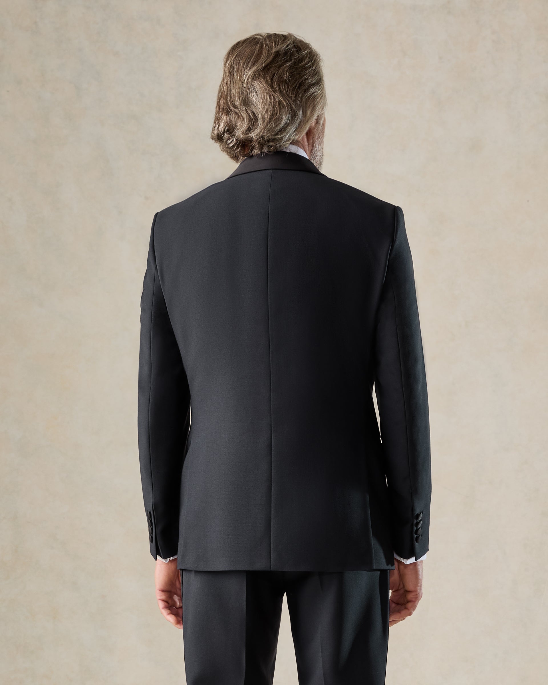 Weldon Wool Mohair Barathea Shawl Dinner Jacket Navy
