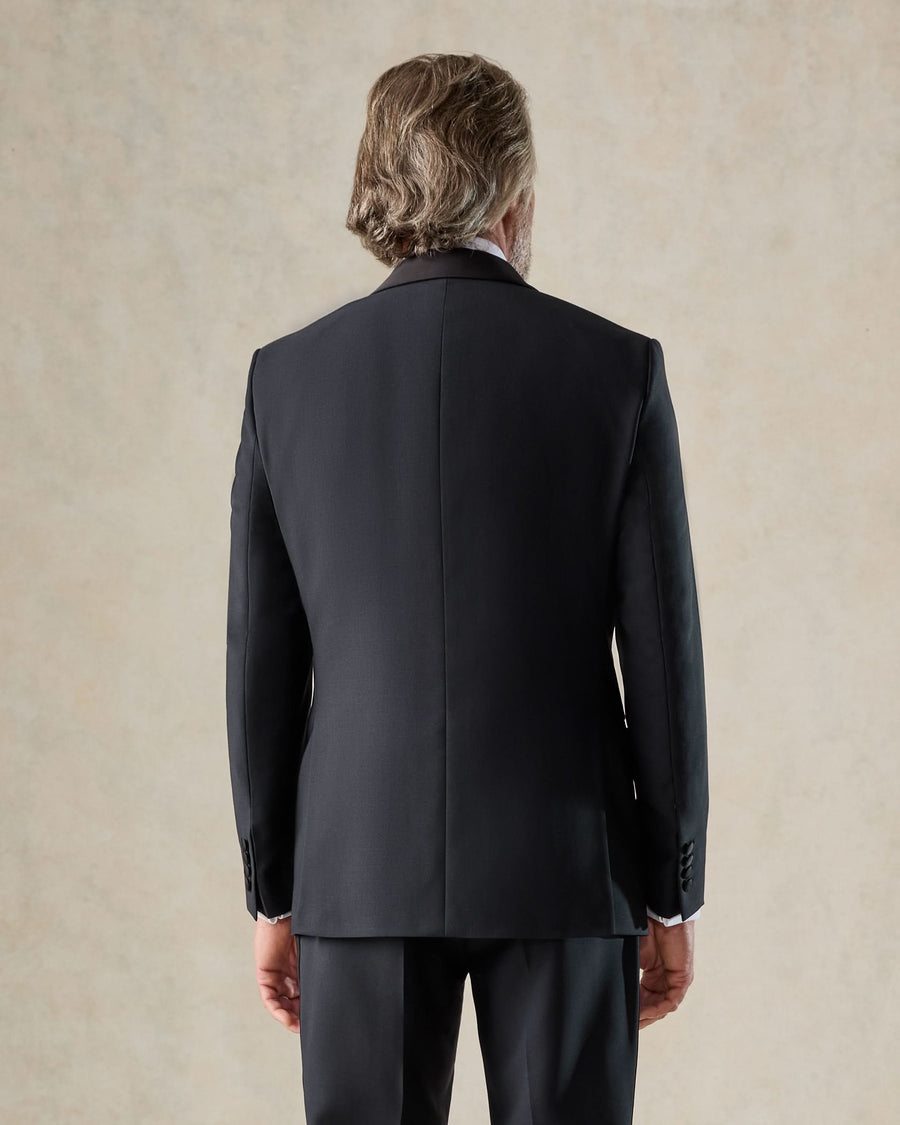 Weldon Wool Mohair Barathea Shawl Dinner Suit Navy