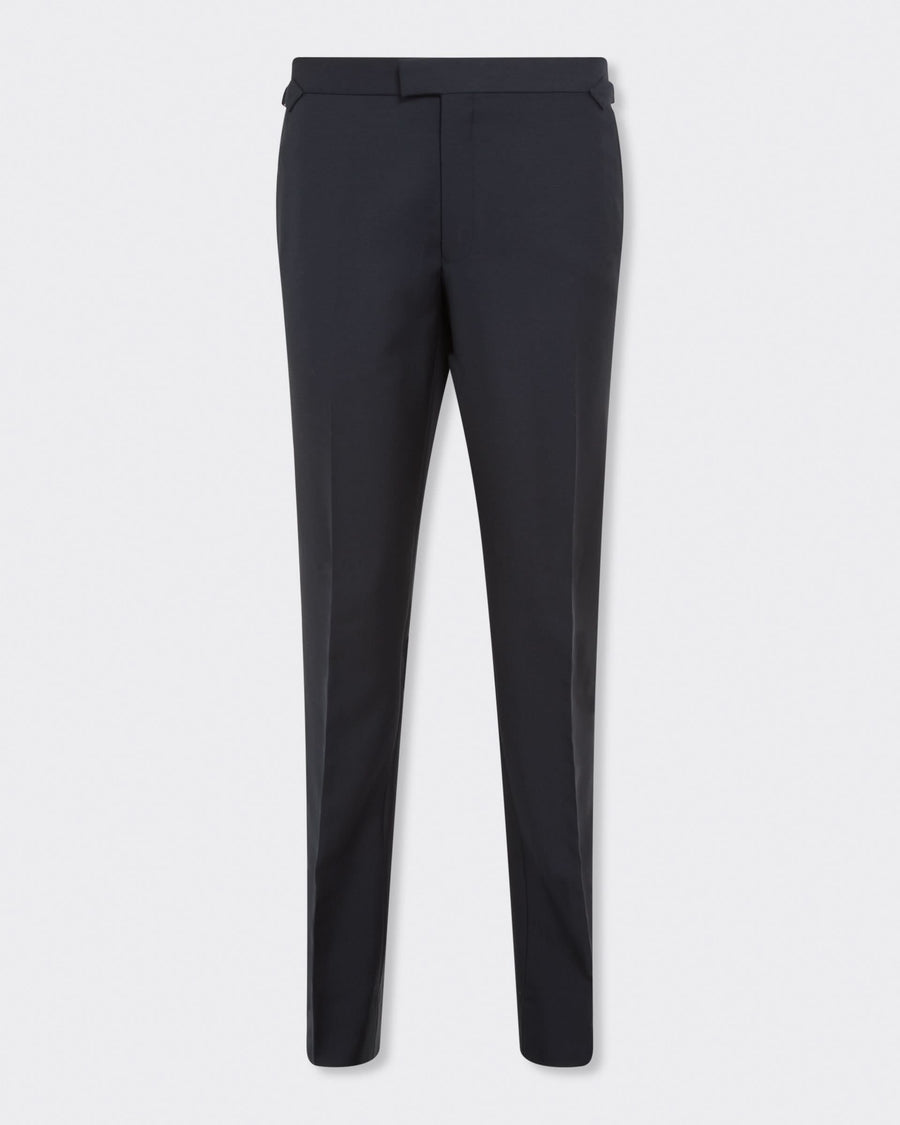 Weldon Wool Mohair Barathea Evening Pant Navy
