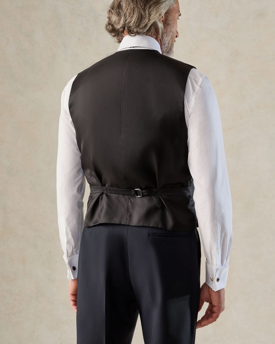 Weldon Wool Mohair Barathea Shawl Dinner Suit Navy