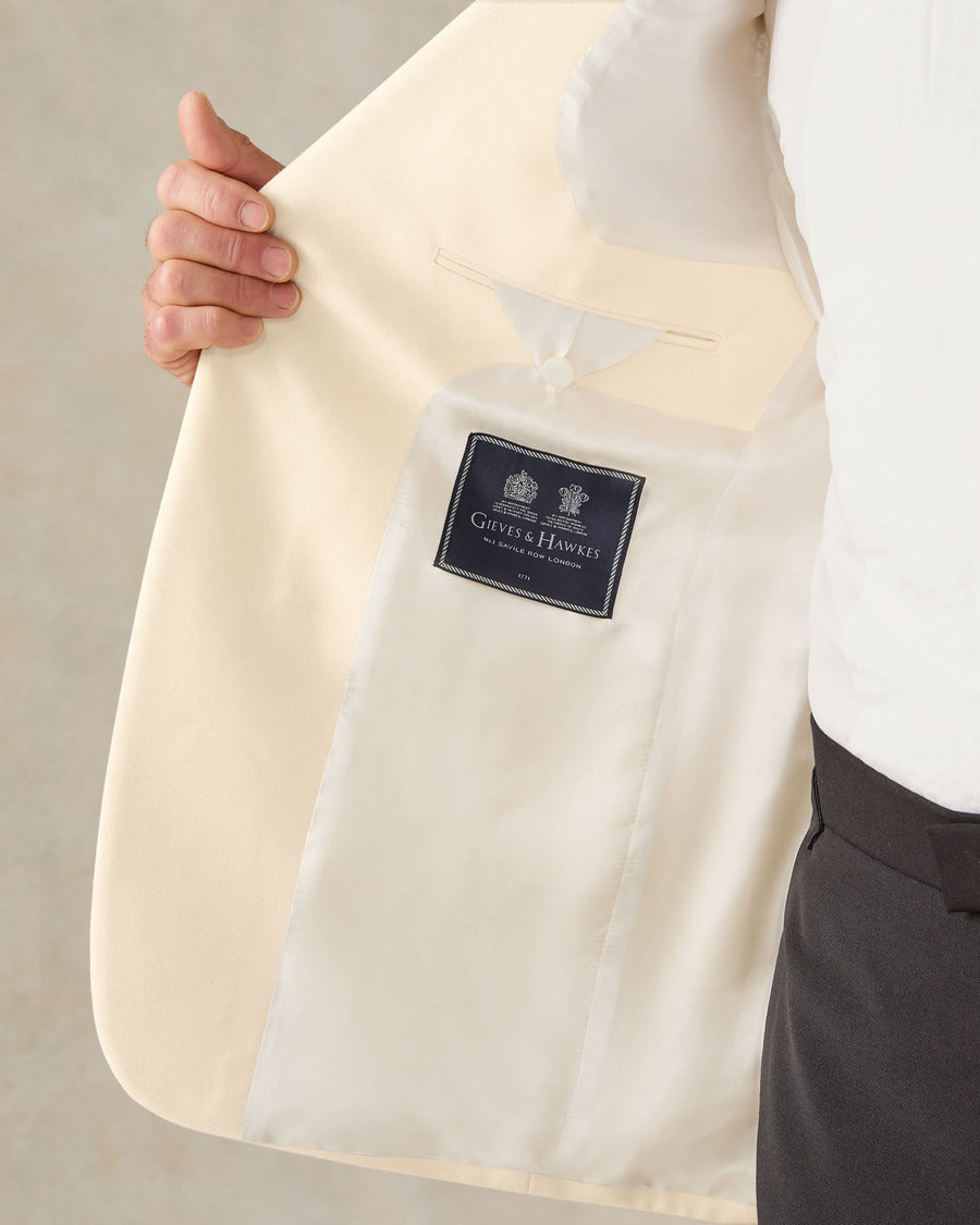 Colomb Wool Tuxedo Jacket Ecru