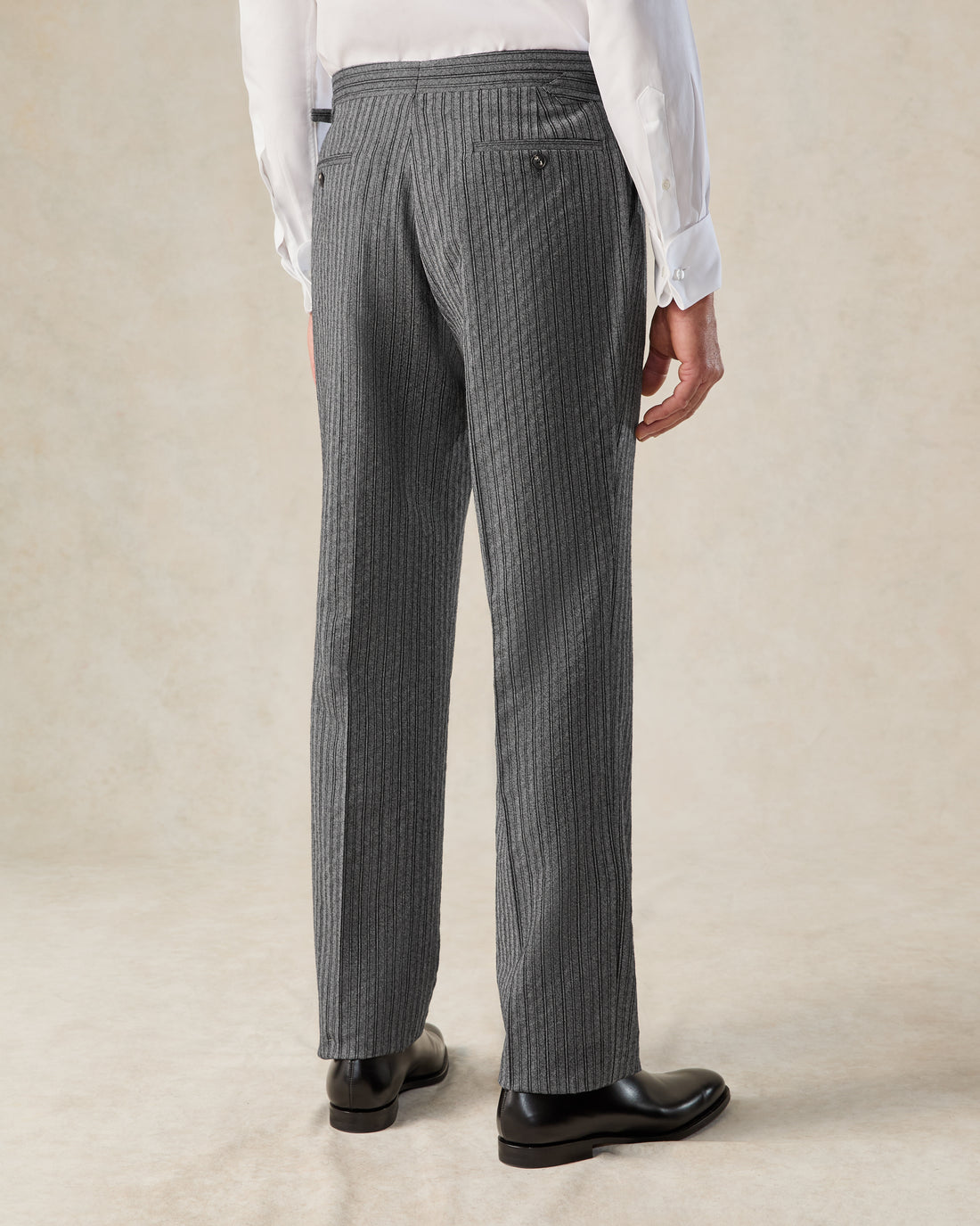 Gladstone Morning Stripe Wool Dress Trouser Grey
