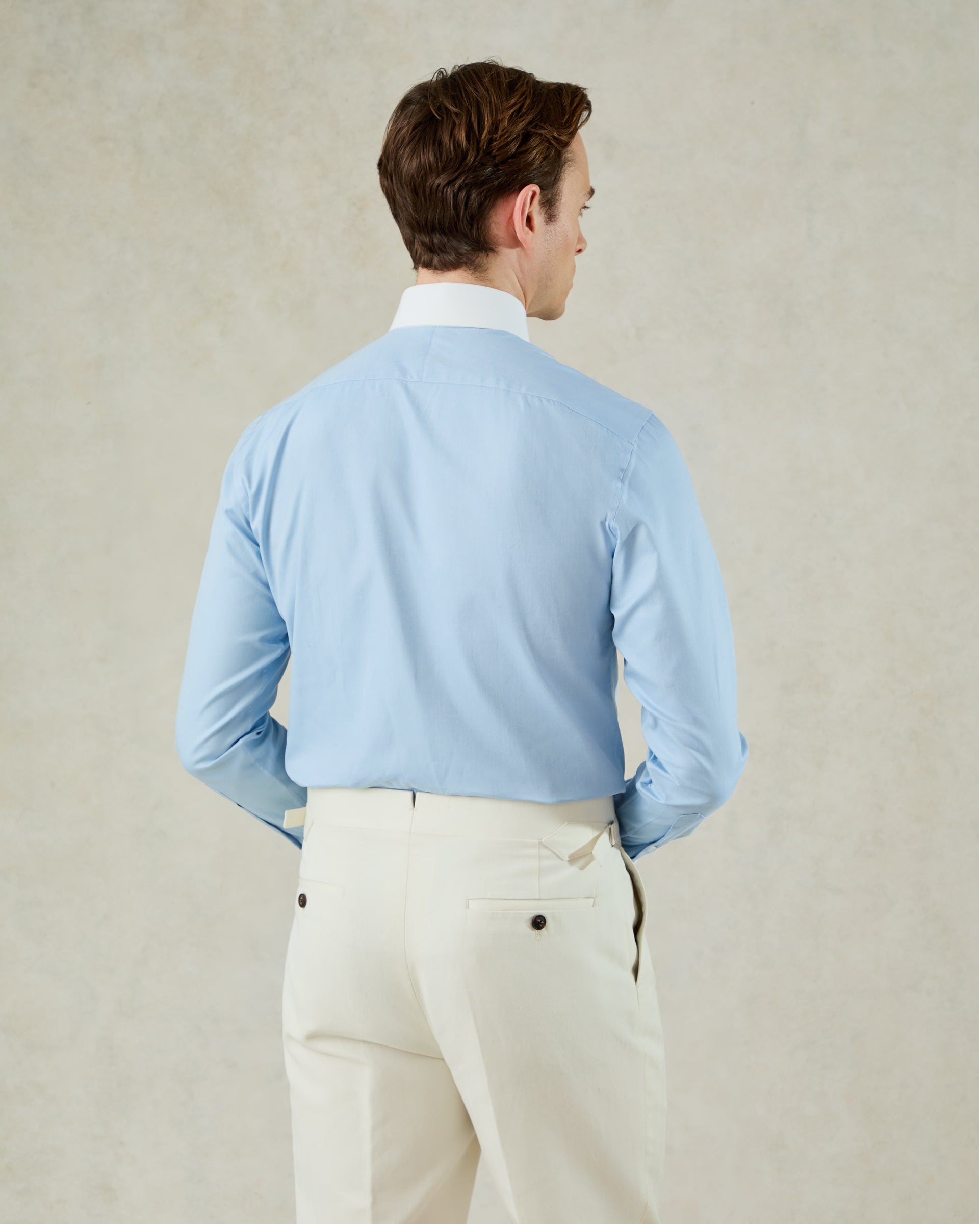 Warren Cotton Double Cuff Shirt Blue