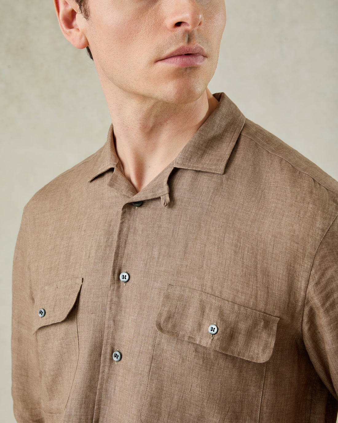 Bristow Linen Cuban Collar Shirt
