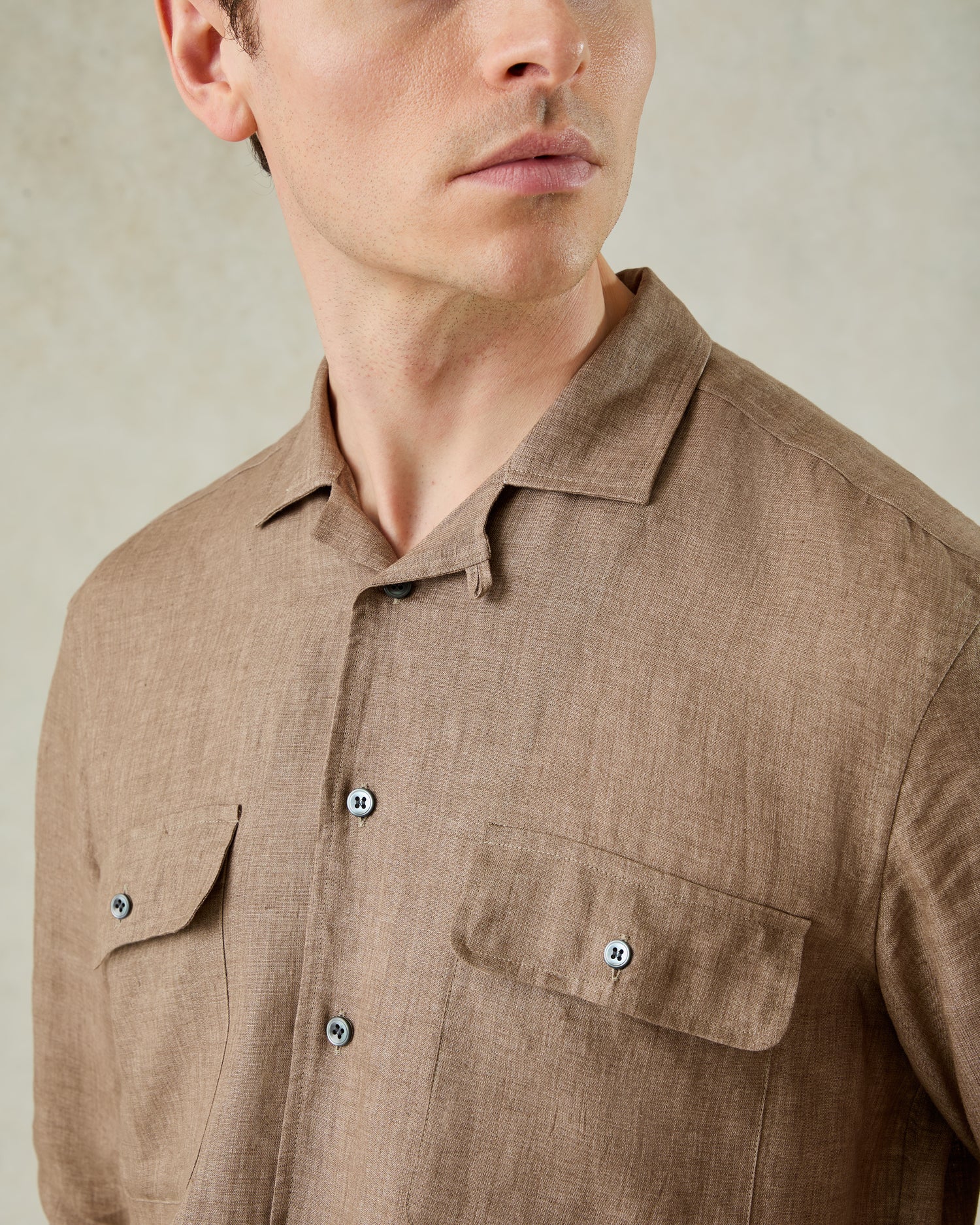 Bristow Linen Cuban Collar Shirt