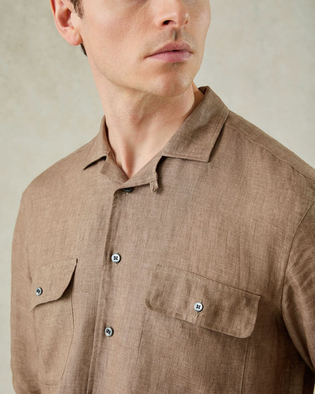 Bristow Linen Cuban Collar Shirt