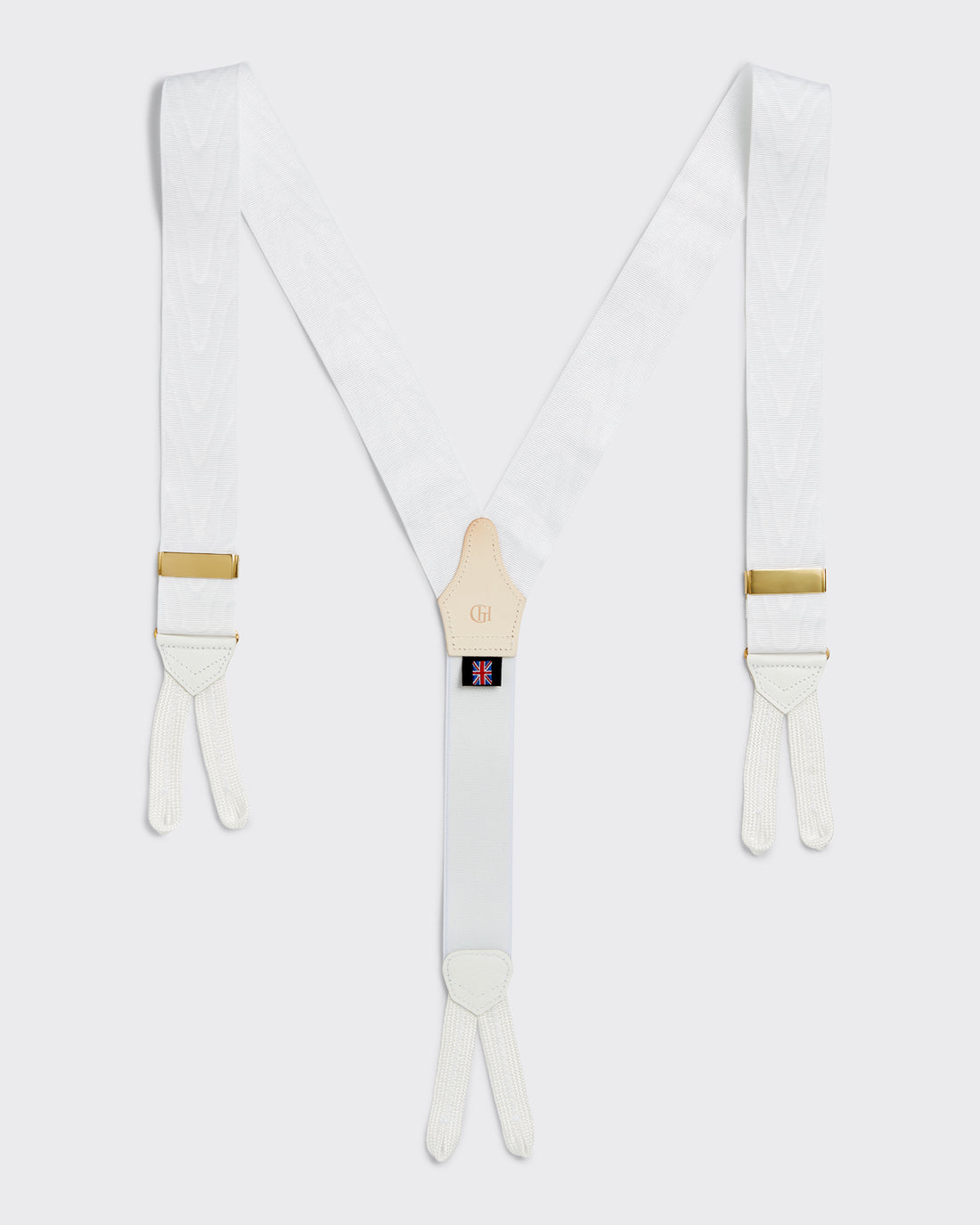Pelly Moire Braces White