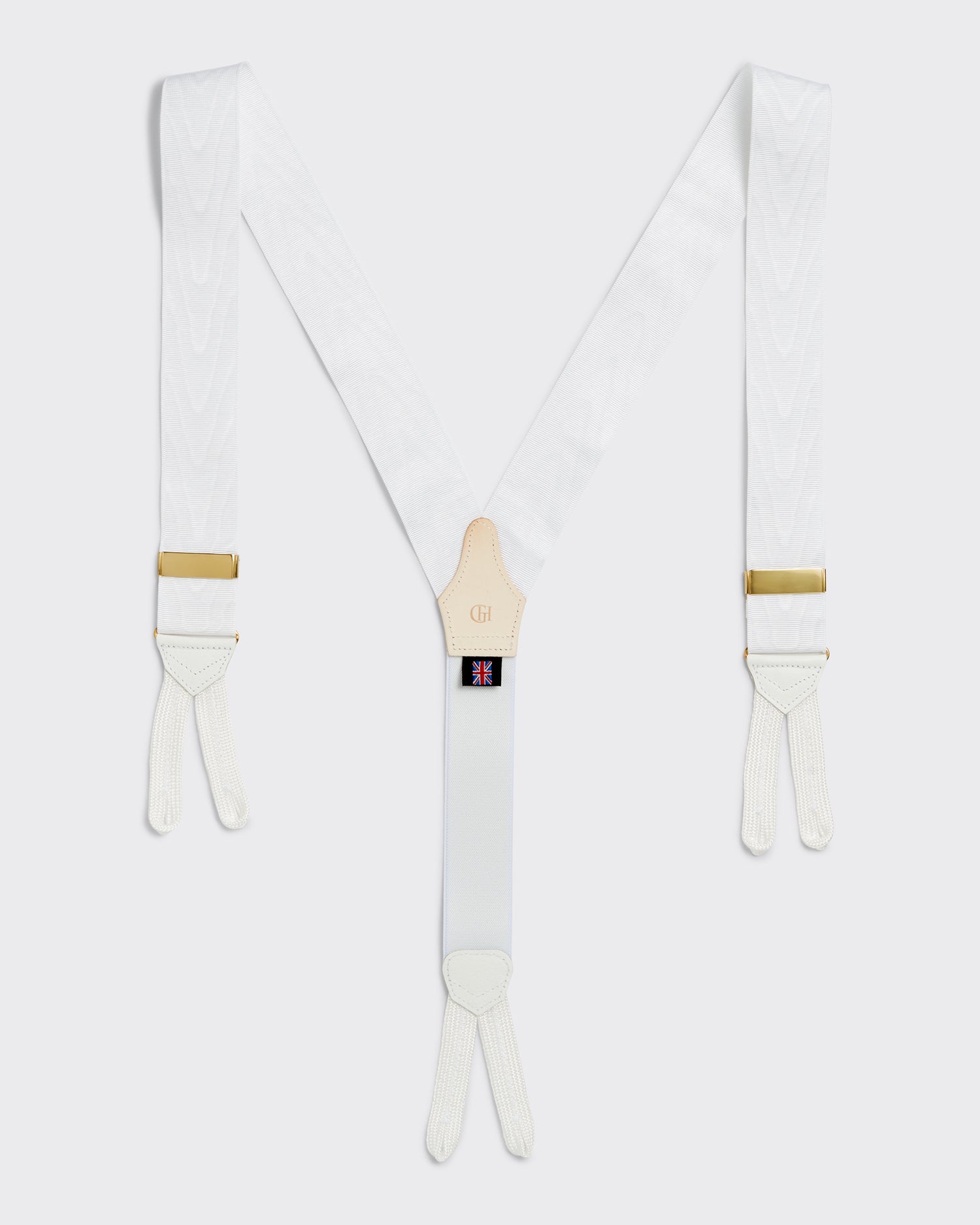 Pelly Moire Braces White