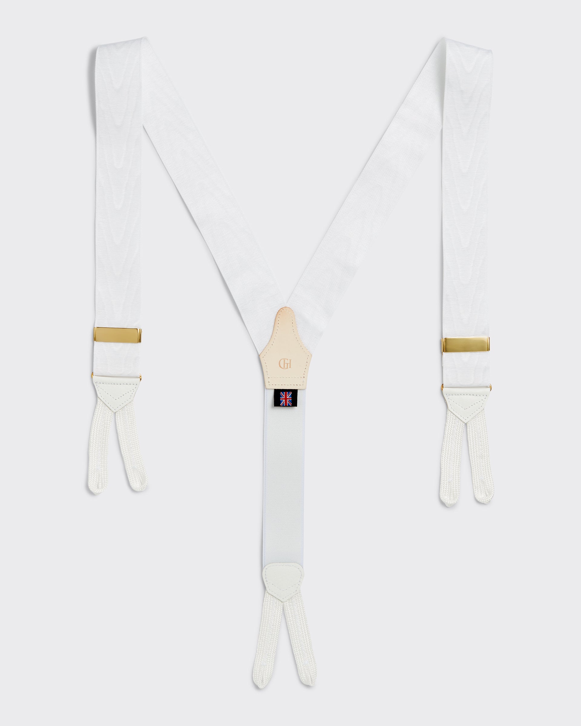 Pelly Moire Braces White