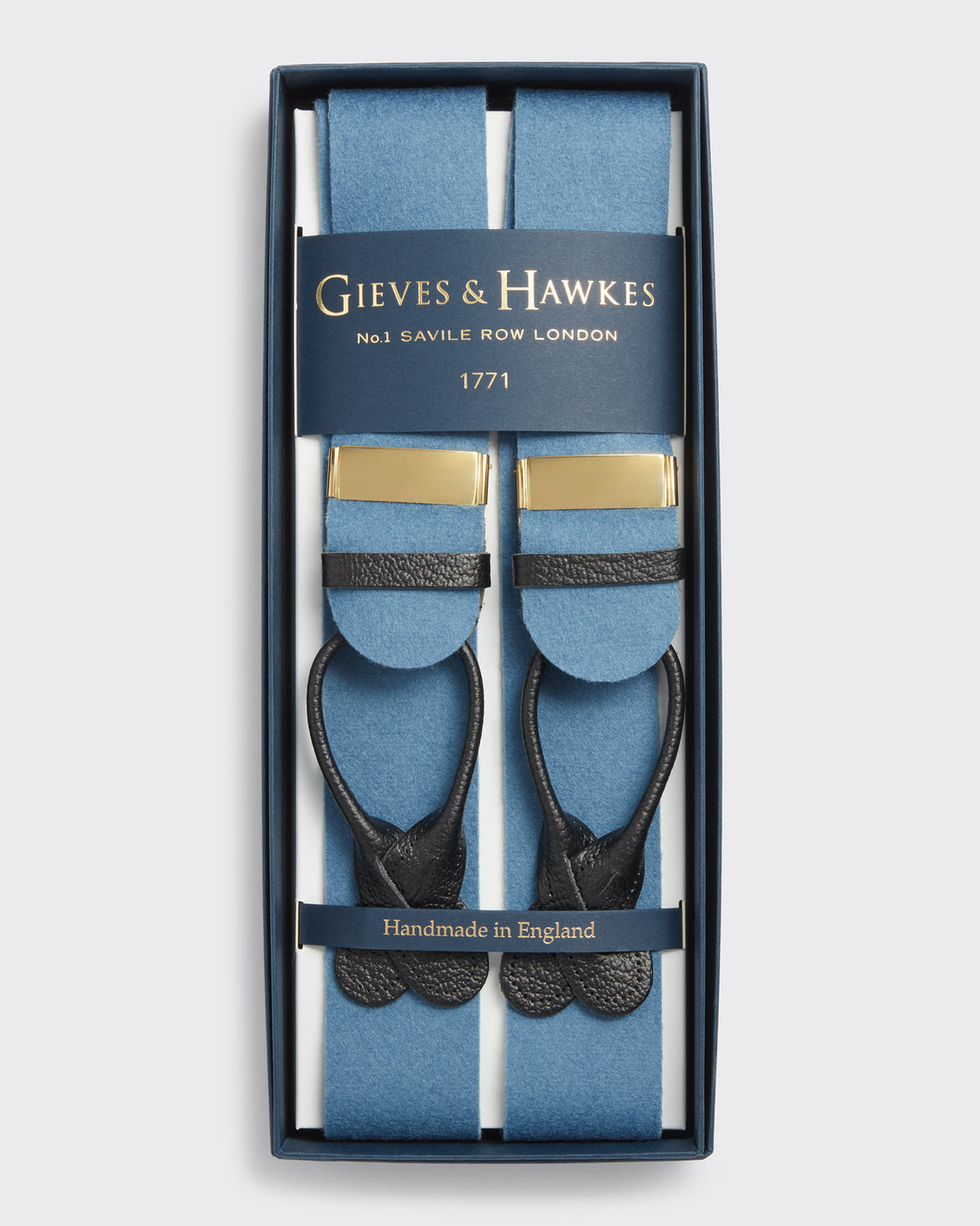Sinclair Box Cloth Braces Light Blue