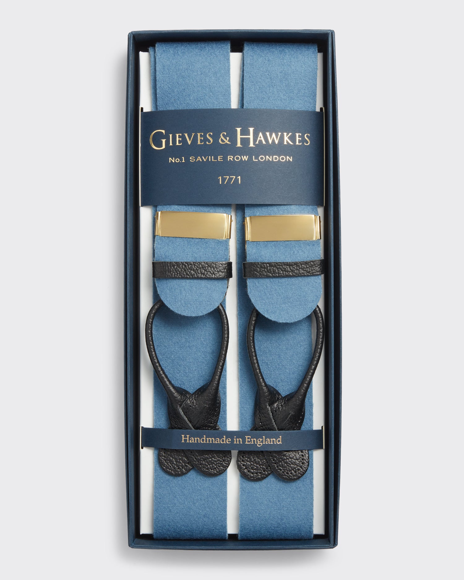 Sinclair Box Cloth Braces Light Blue