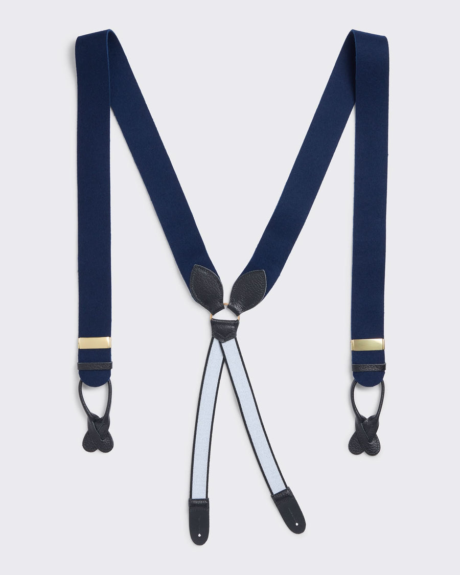 Sinclair Box Cloth Braces Navy