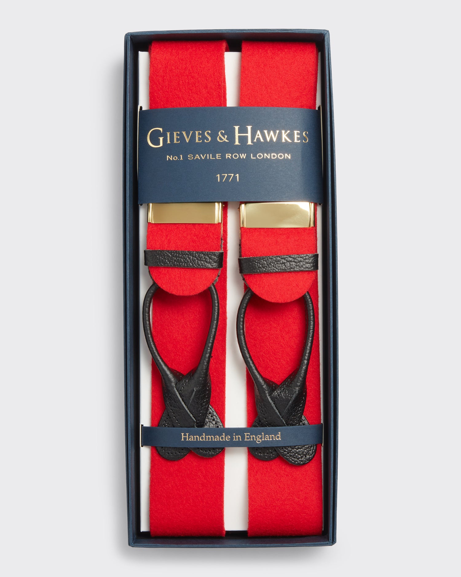 Sinclair Box Cloth Braces Red