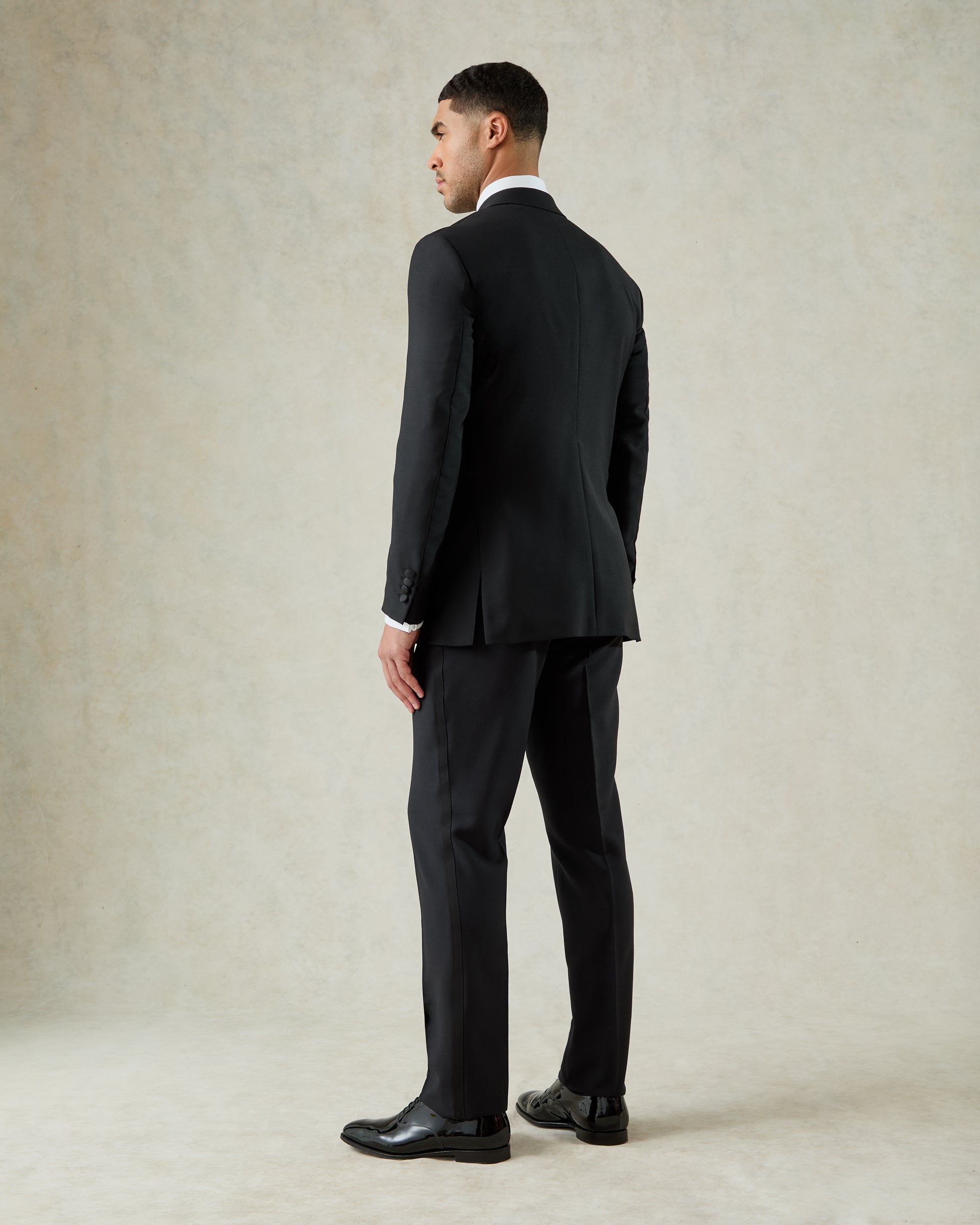 Davide Double Breasted Dinner Jacket Black