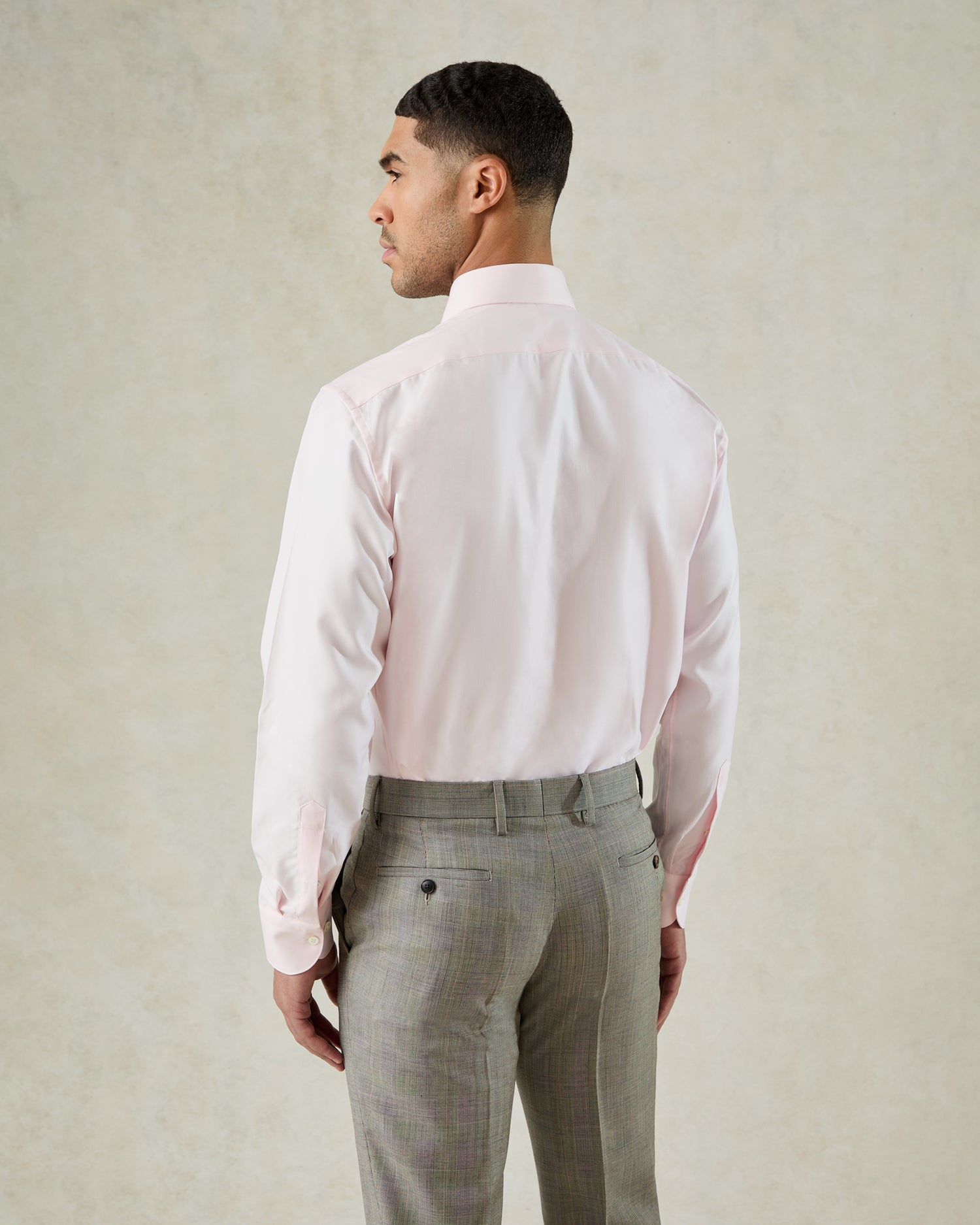 Digby Cotton Twill Single Cuff Shirt Pink