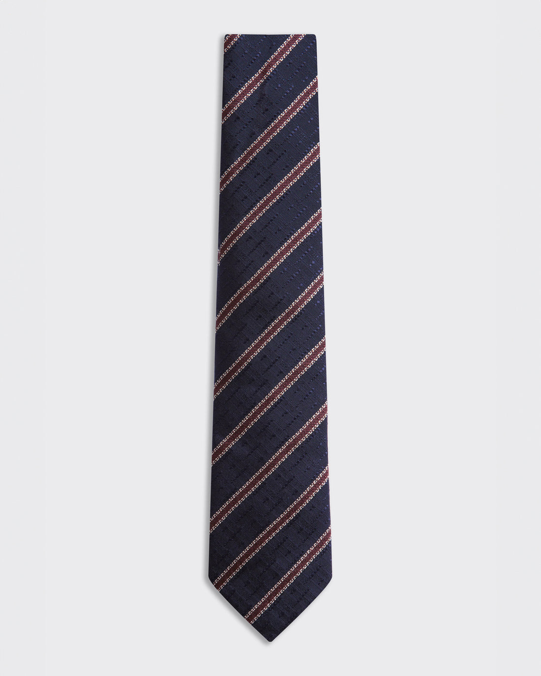 Carberry Silk Tie Dark Navy Stripe