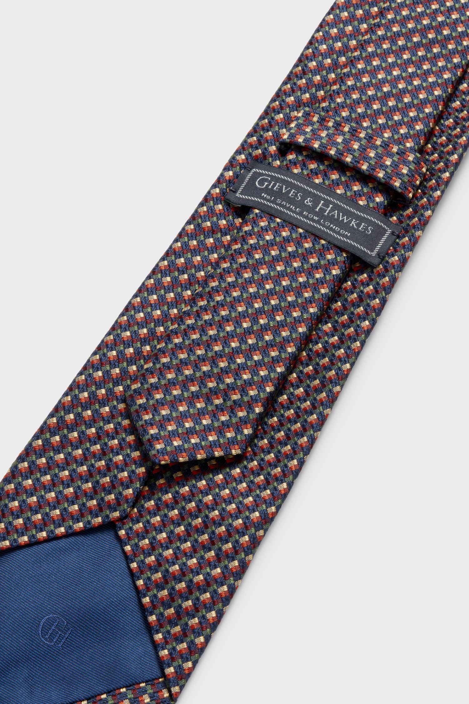 Carberry Silk Tie Texture Navy