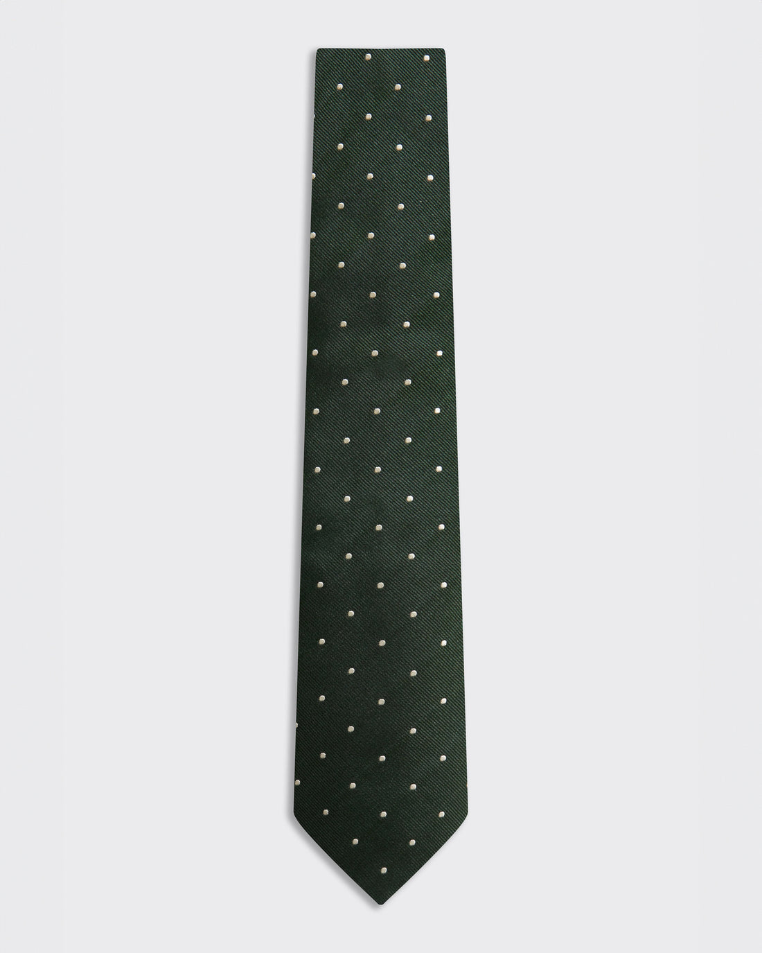 Carberry Silk Spot Tie Dark Green