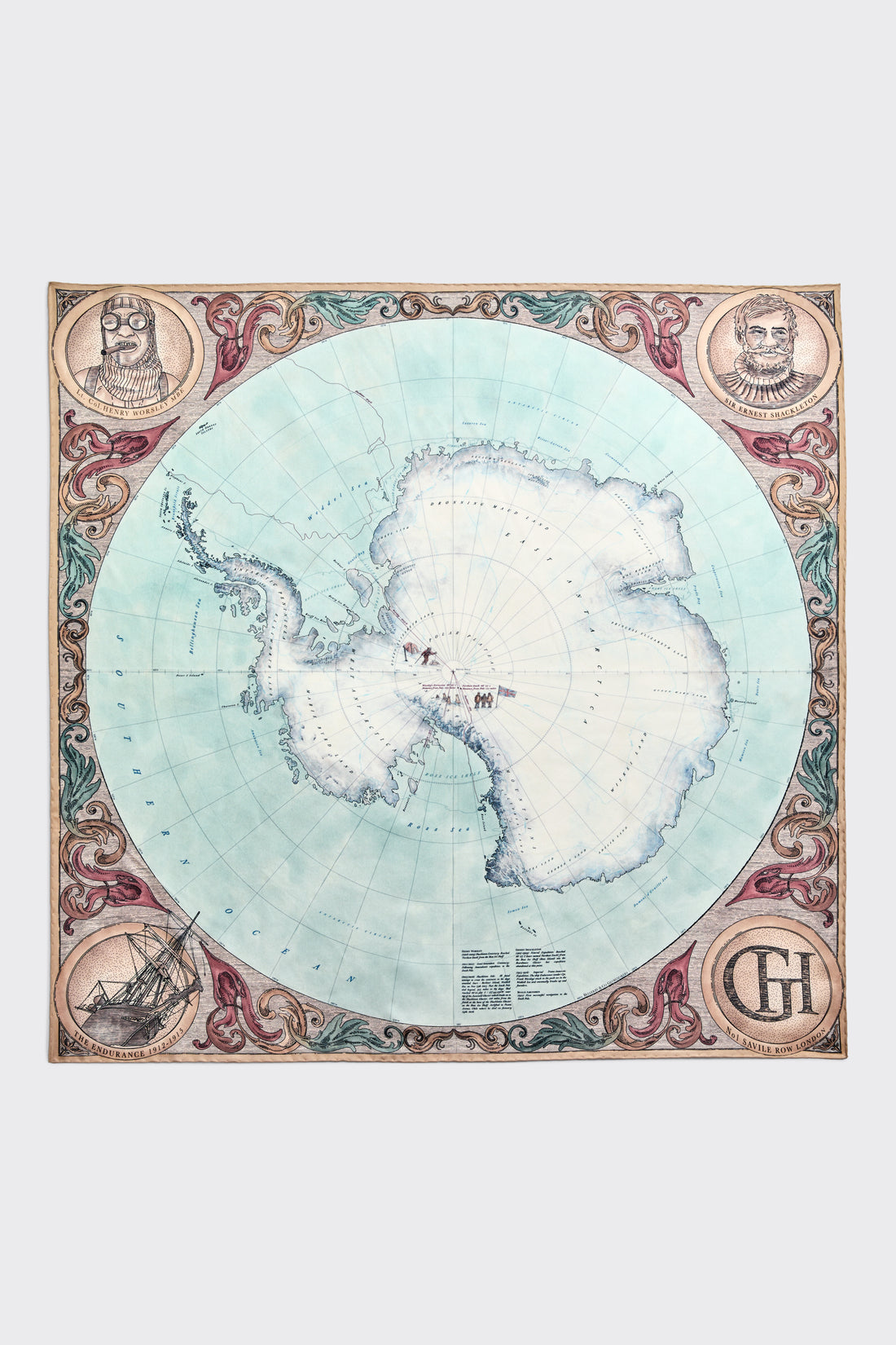 Simms Silk Map Print Scarf