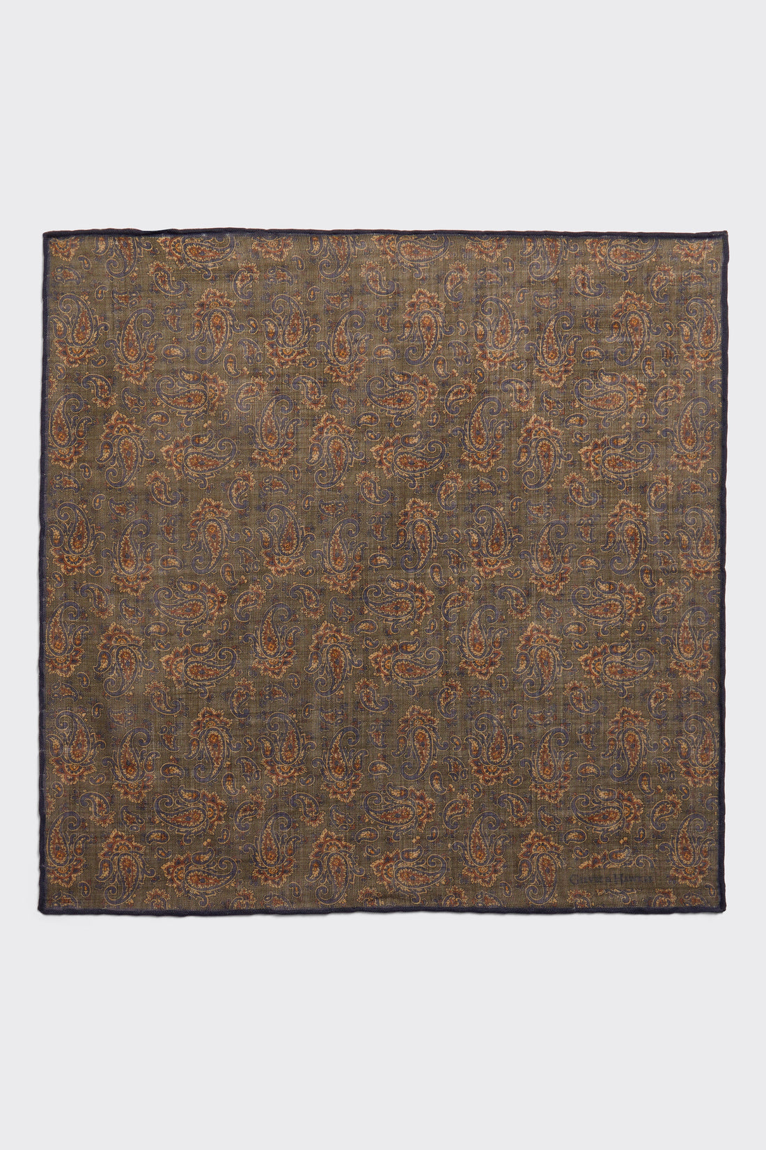 Carver Wool Voile Paisley Green